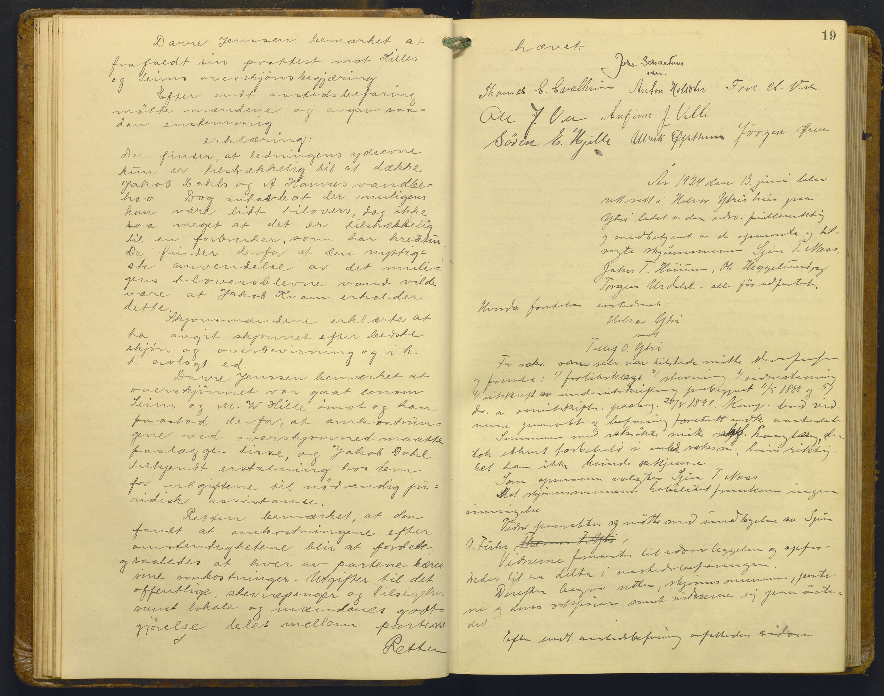 Indre Sogn tingrett, AV/SAB-A-3301/1/F/Fb/Fba/L0015: Sivile og offentlege saker, Bb 11, 1923-1928, s. 18b-19a