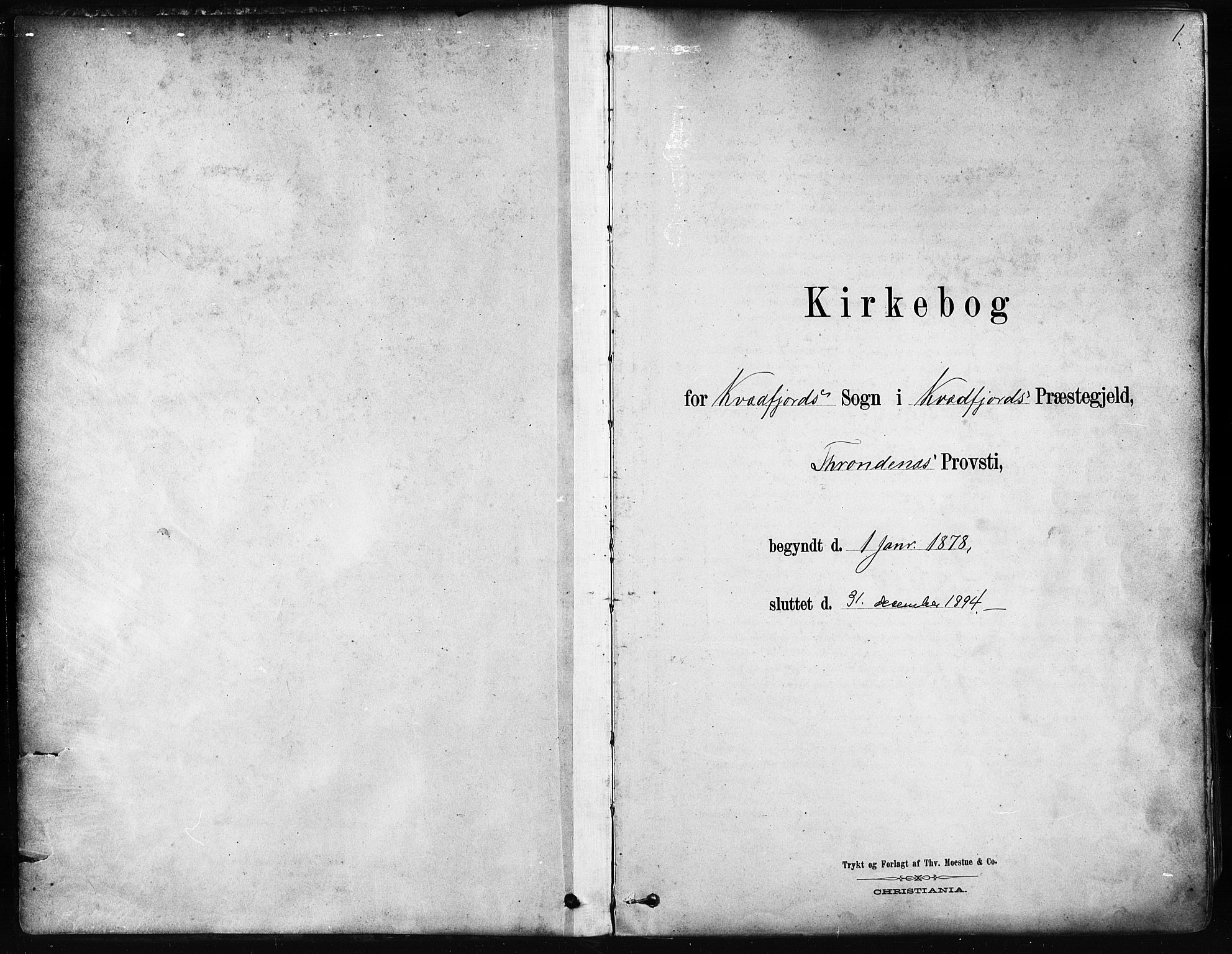 Kvæfjord sokneprestkontor, SATØ/S-1323/G/Ga/Gaa/L0005kirke: Ministerialbok nr. 5, 1878-1894, s. 1