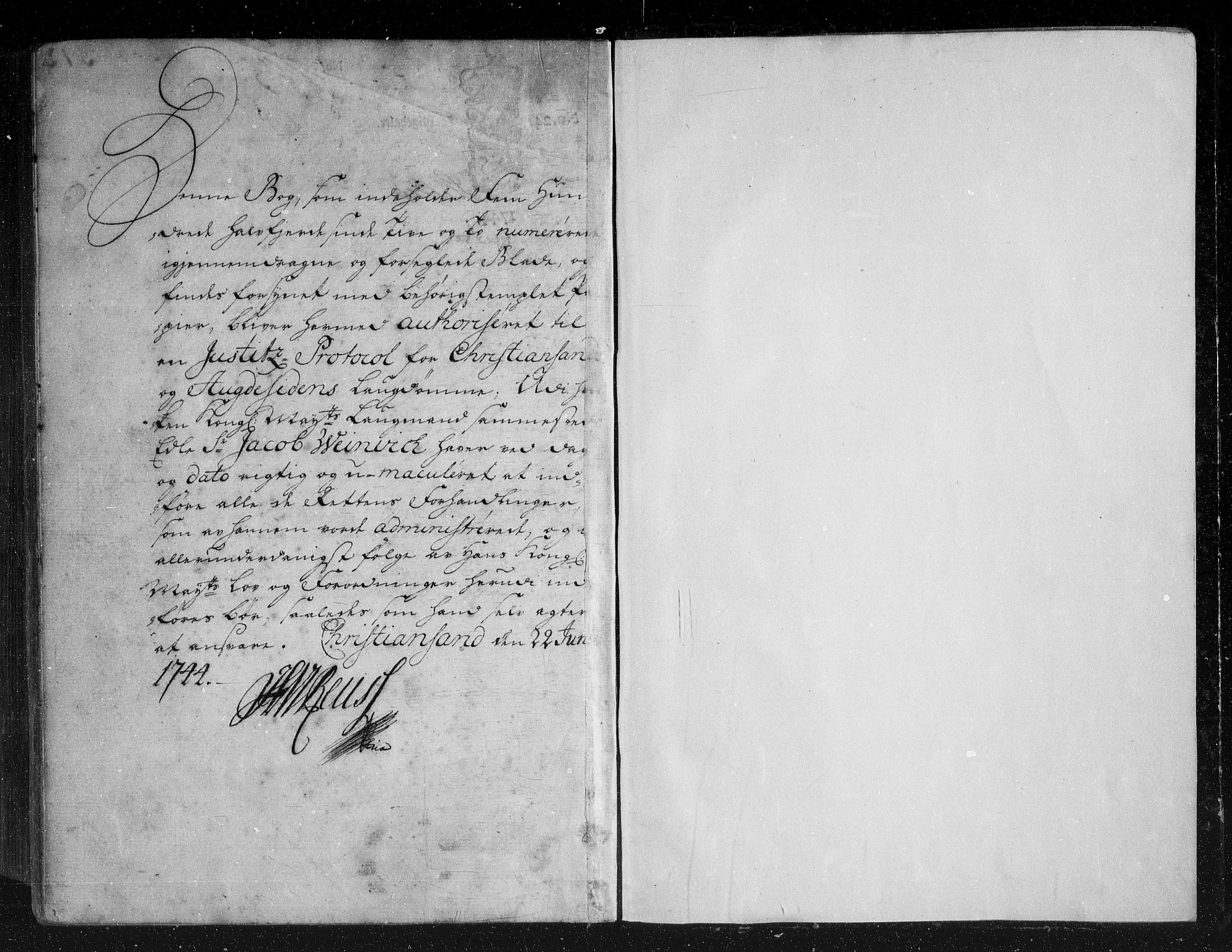 Kristiansand lagdømme, AV/SAK-1232-0001/F/Fb/L0006: Tingbok med register, 1744-1759