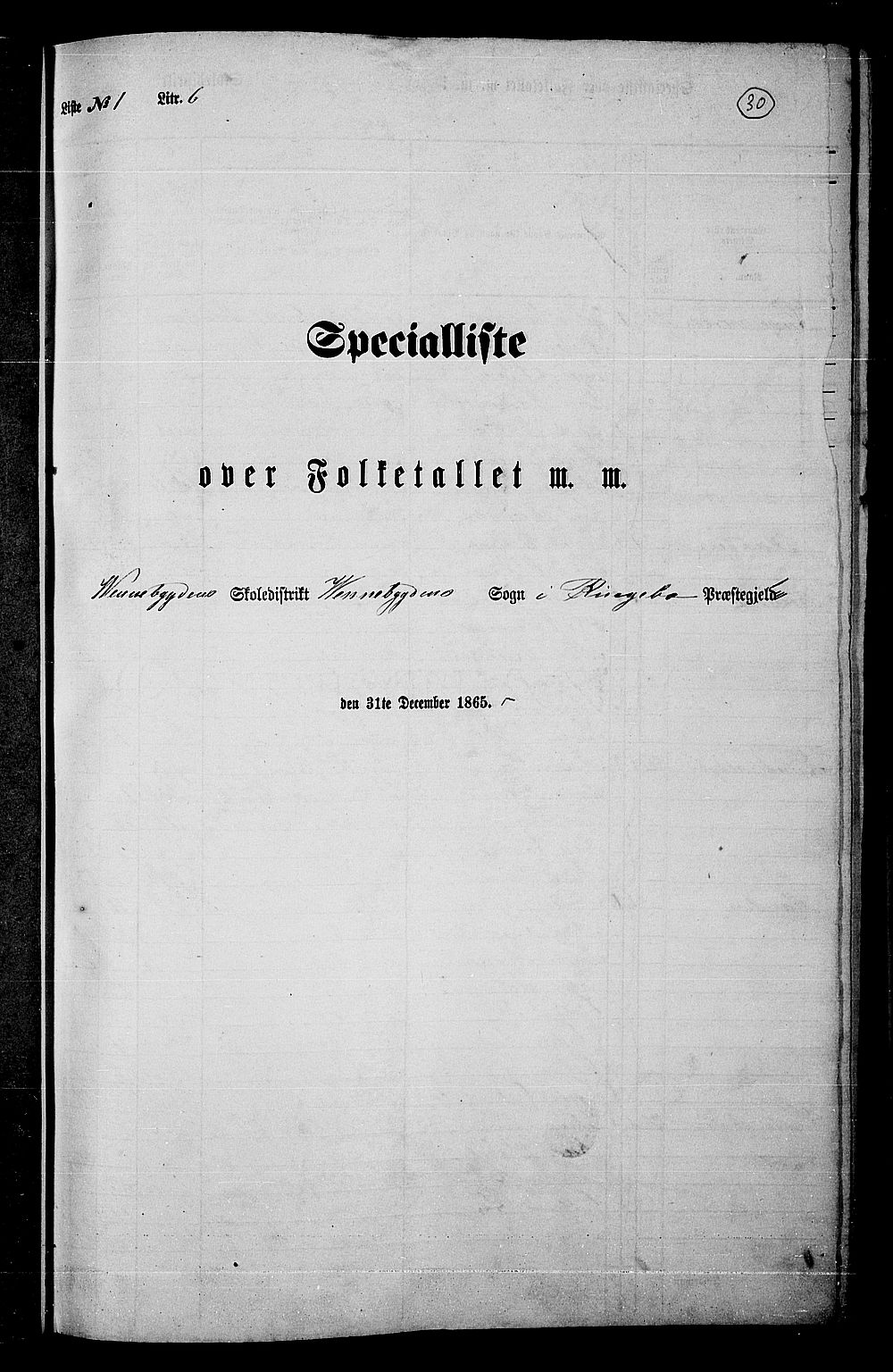 RA, Folketelling 1865 for 0520P Ringebu prestegjeld, 1865, s. 25