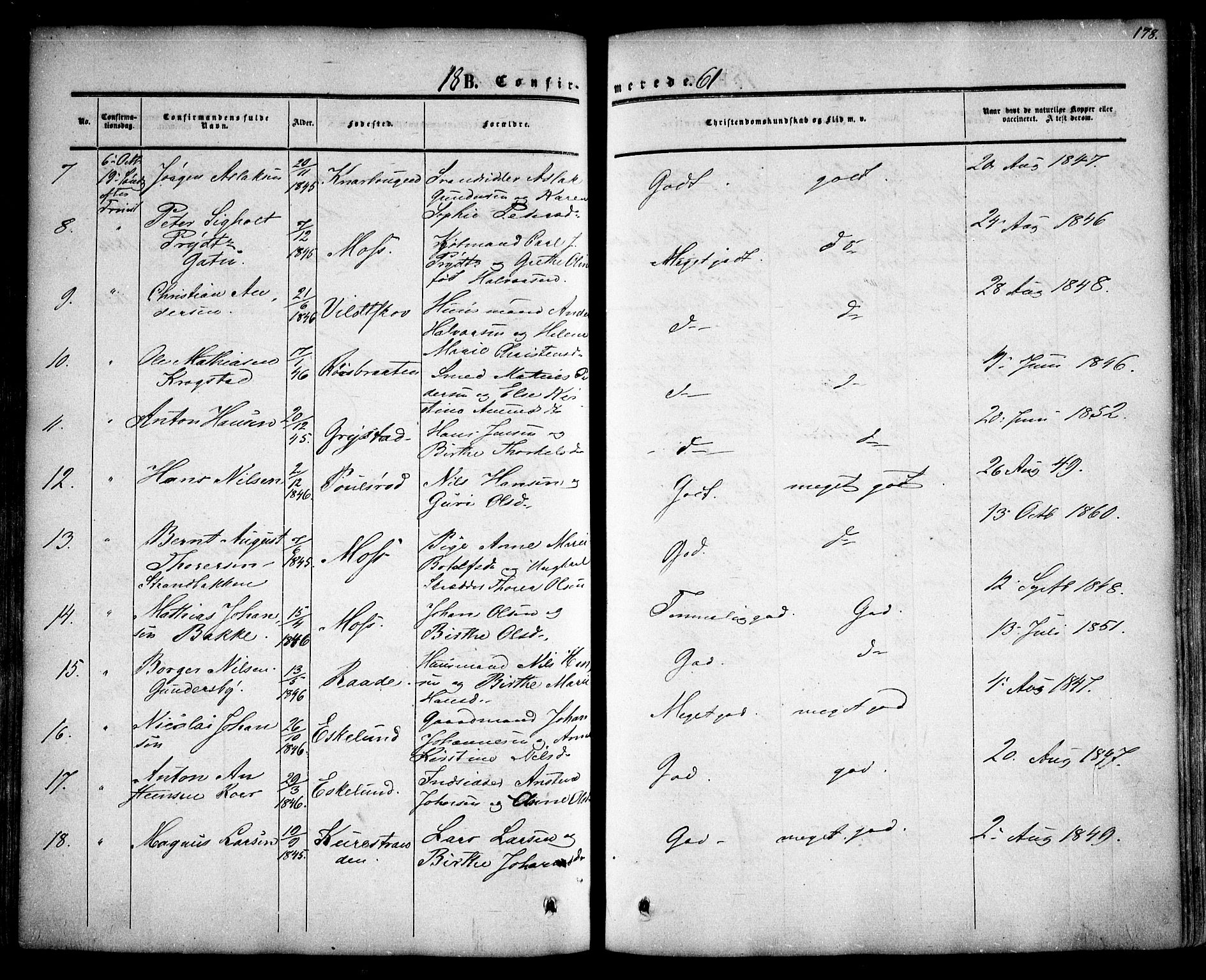 Rygge prestekontor Kirkebøker, AV/SAO-A-10084b/F/Fa/L0005: Ministerialbok nr. 5, 1852-1871, s. 178