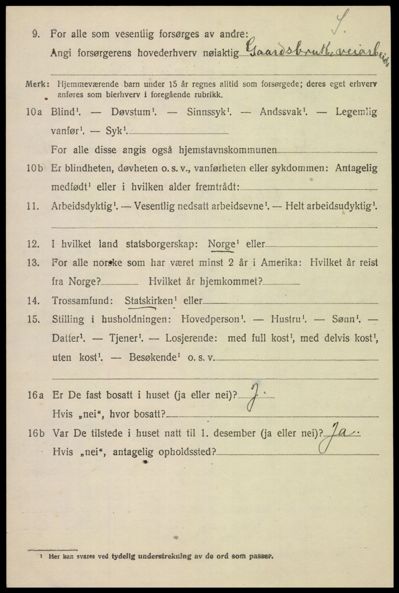 SAK, Folketelling 1920 for 1044 Gyland herred, 1920, s. 2169