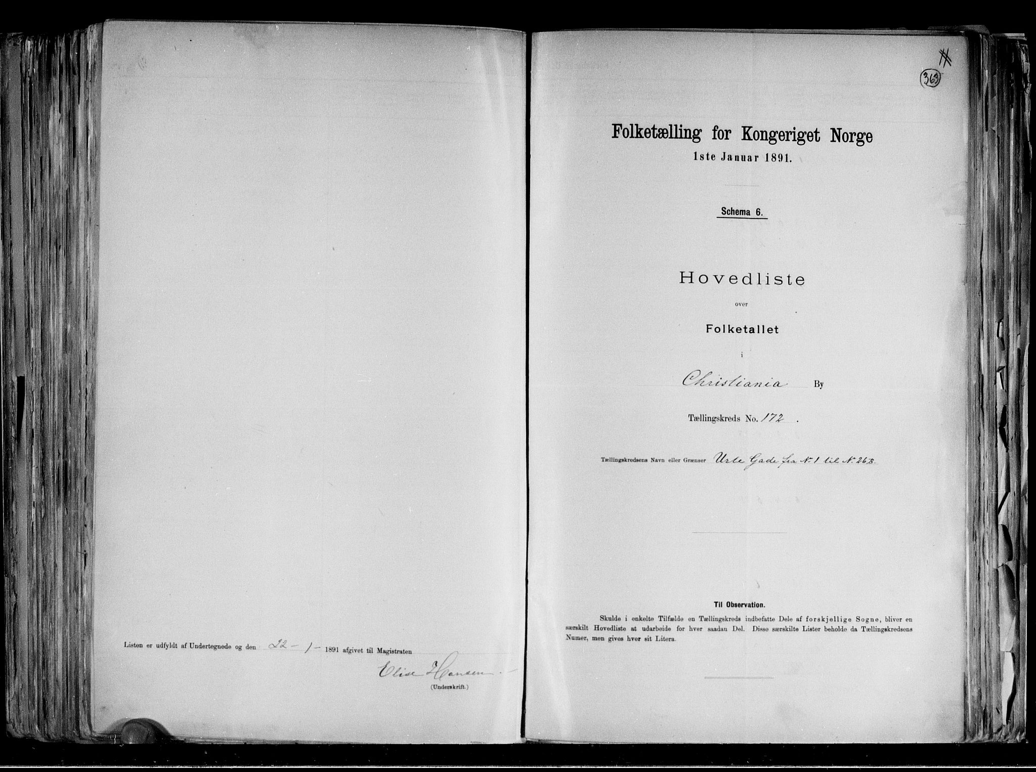 RA, Folketelling 1891 for 0301 Kristiania kjøpstad, 1891, s. 88143