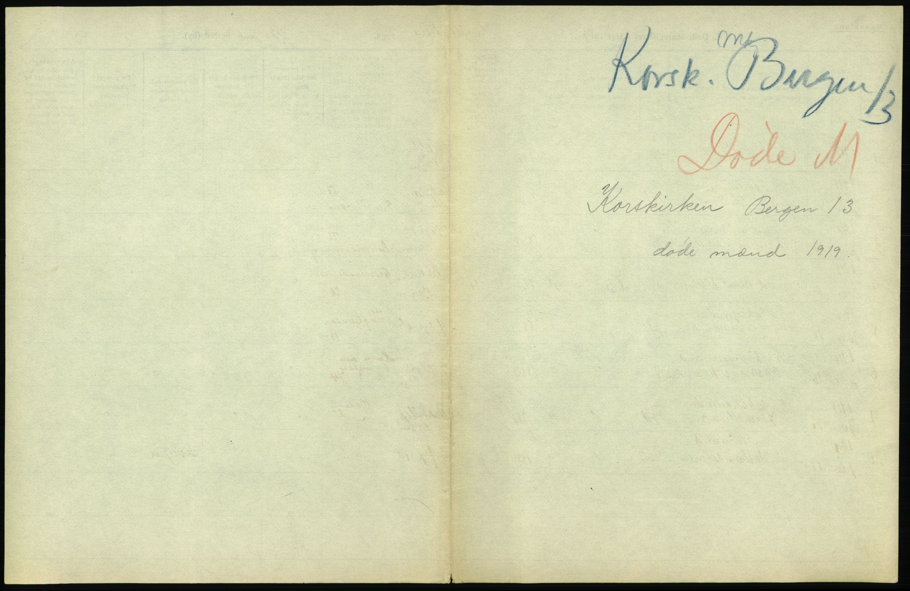 Statistisk sentralbyrå, Sosiodemografiske emner, Befolkning, RA/S-2228/D/Df/Dfb/Dfbi/L0035: Bergen: Gifte, døde, dødfødte., 1919, s. 651