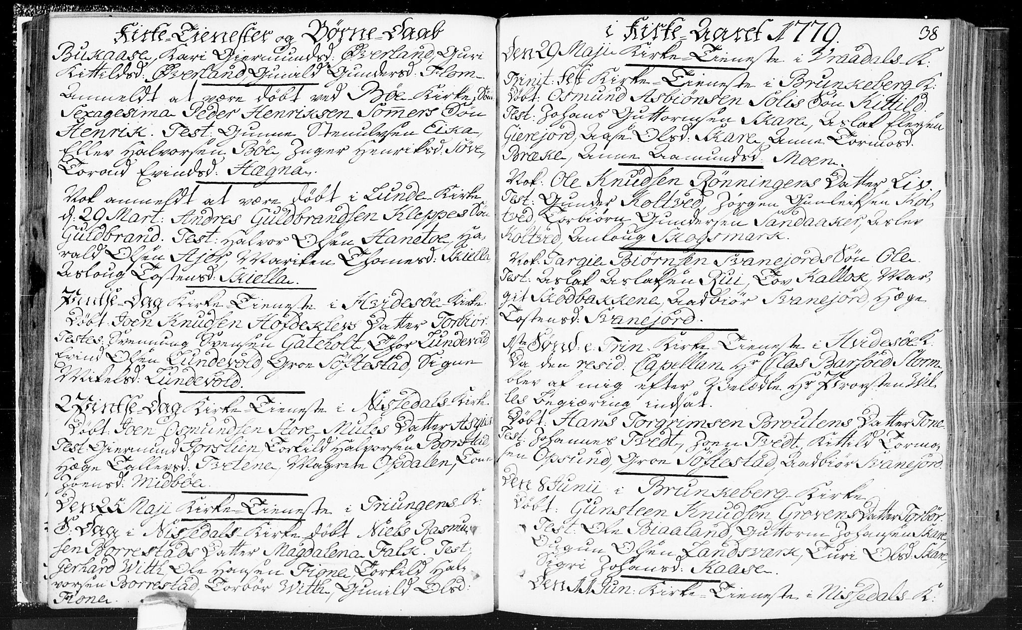 Kviteseid kirkebøker, SAKO/A-276/F/Fa/L0002: Ministerialbok nr. I 2, 1773-1786, s. 38