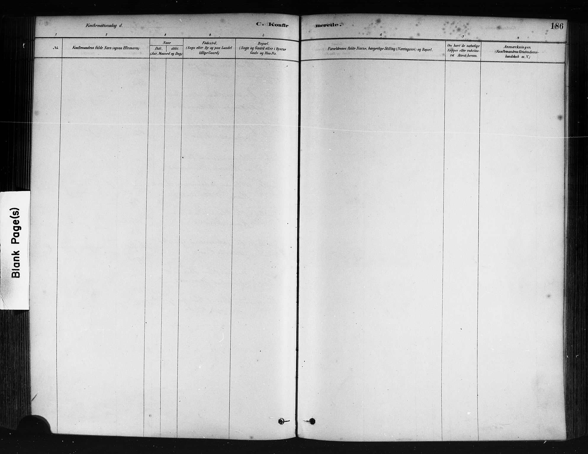 Herdla Sokneprestembete, AV/SAB-A-75701/H/Haa: Ministerialbok nr. A 3, 1878-1890, s. 186