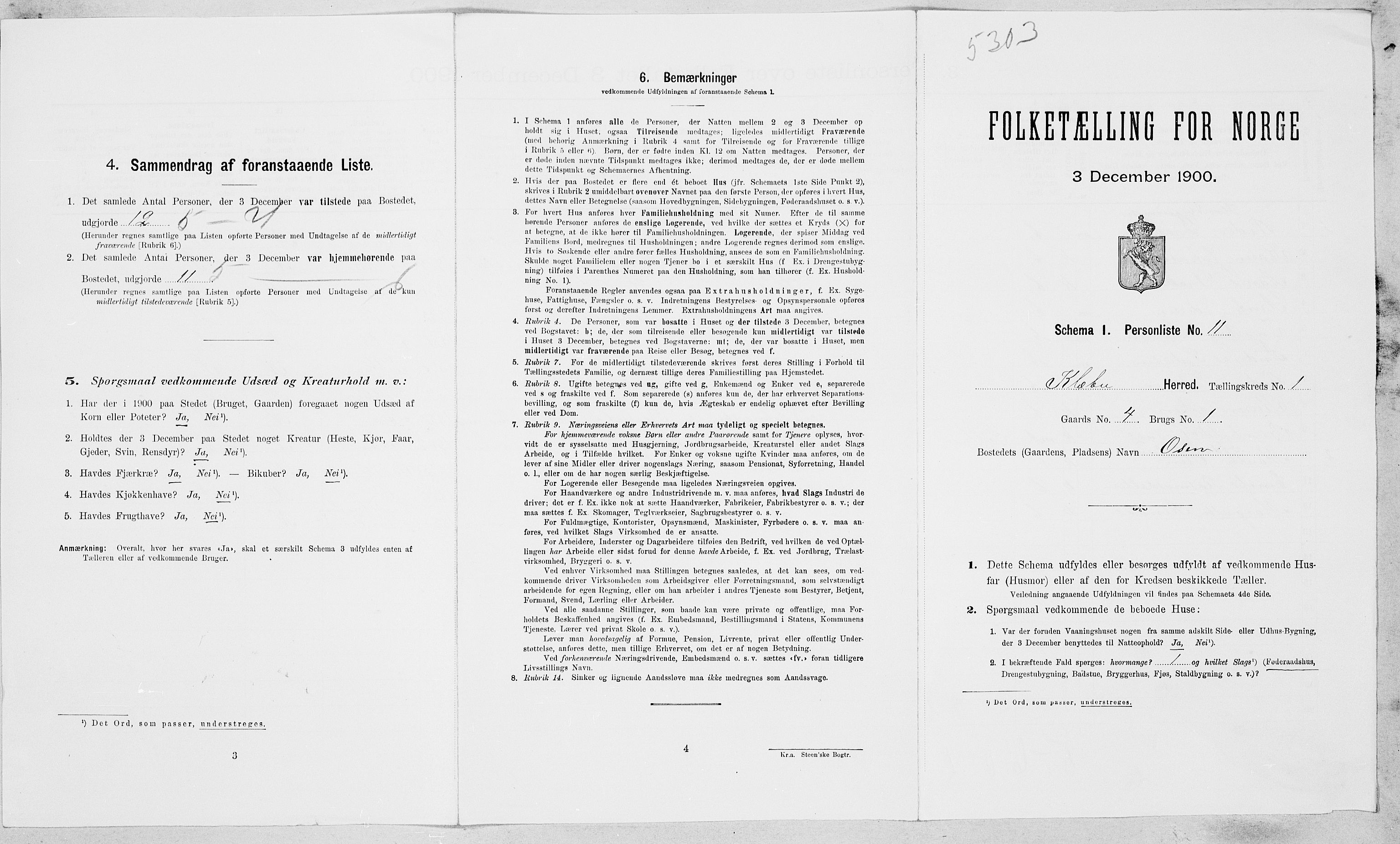 SAT, Folketelling 1900 for 1662 Klæbu herred, 1900, s. 46