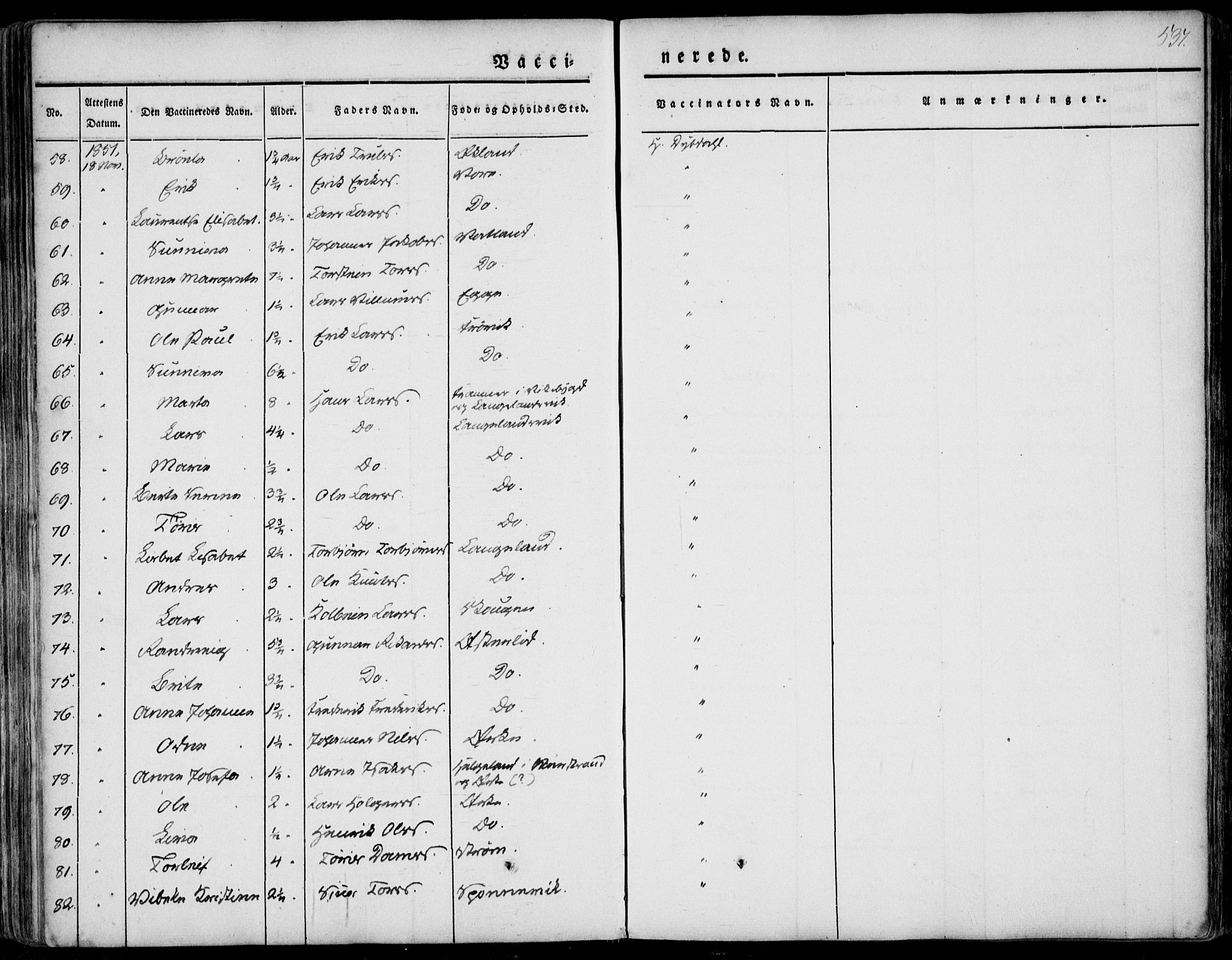 Skjold sokneprestkontor, SAST/A-101847/H/Ha/Haa/L0006: Ministerialbok nr. A 6.2, 1835-1858, s. 537