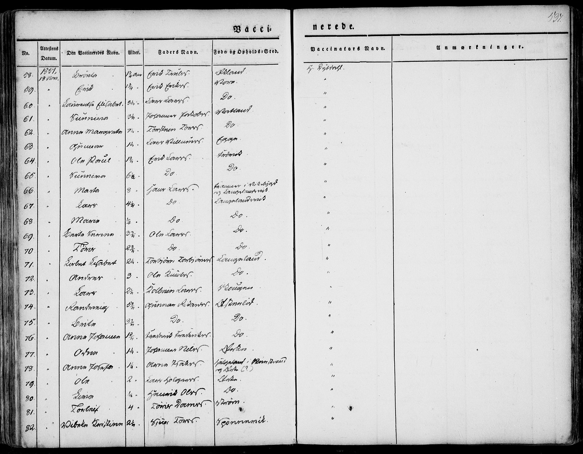 Skjold sokneprestkontor, AV/SAST-A-101847/H/Ha/Haa/L0006: Ministerialbok nr. A 6.2, 1835-1858, s. 537