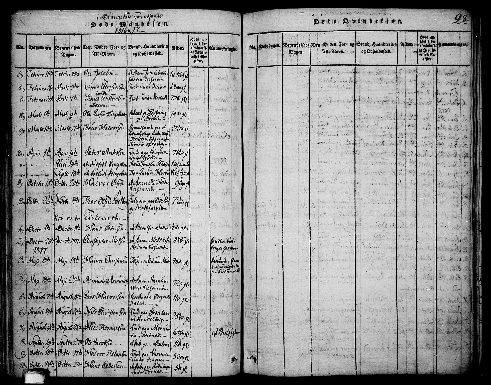 Drangedal kirkebøker, AV/SAKO-A-258/F/Fa/L0005: Ministerialbok nr. 5 /1, 1814-1831, s. 98