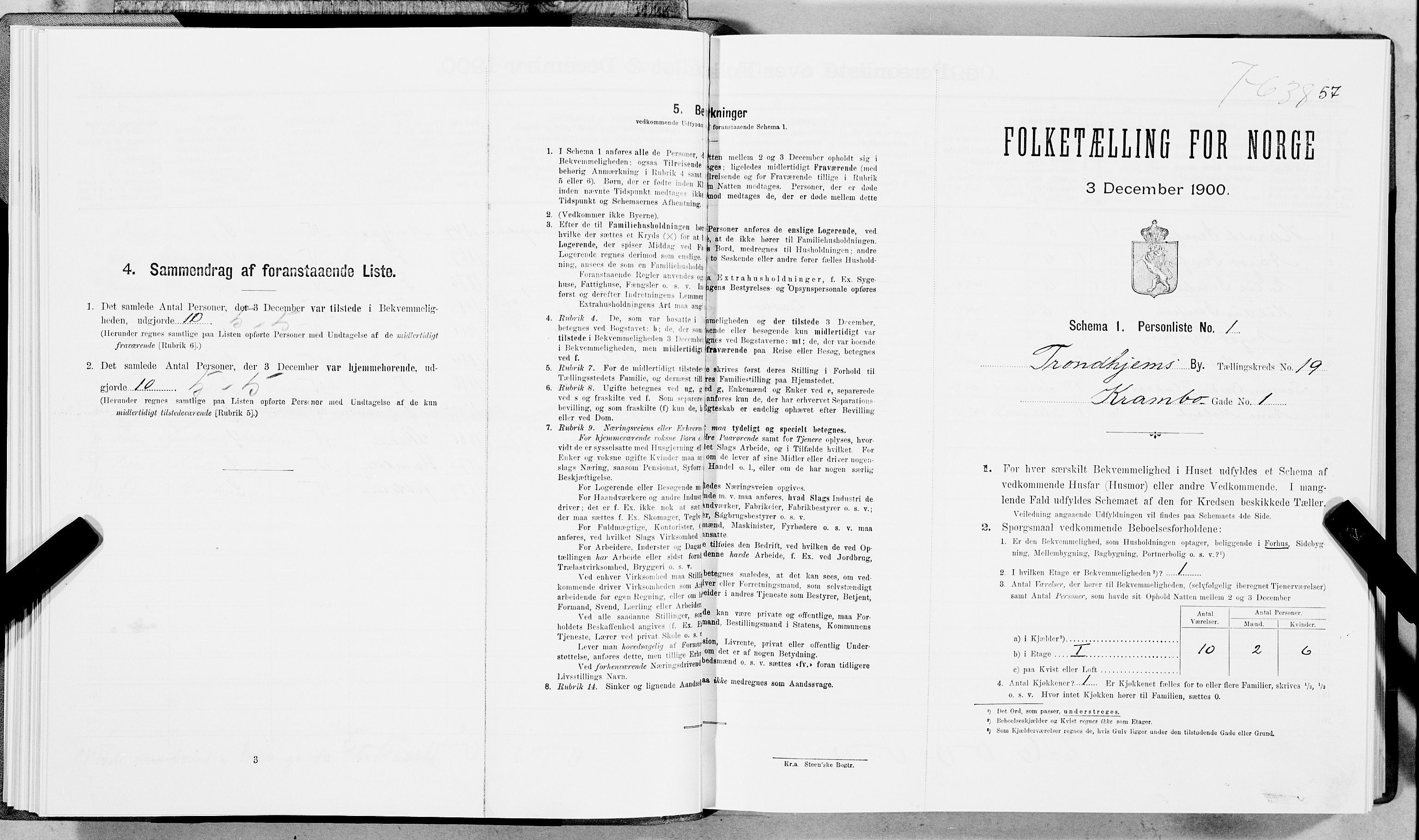 SAT, Folketelling 1900 for 1601 Trondheim kjøpstad, 1900, s. 3126