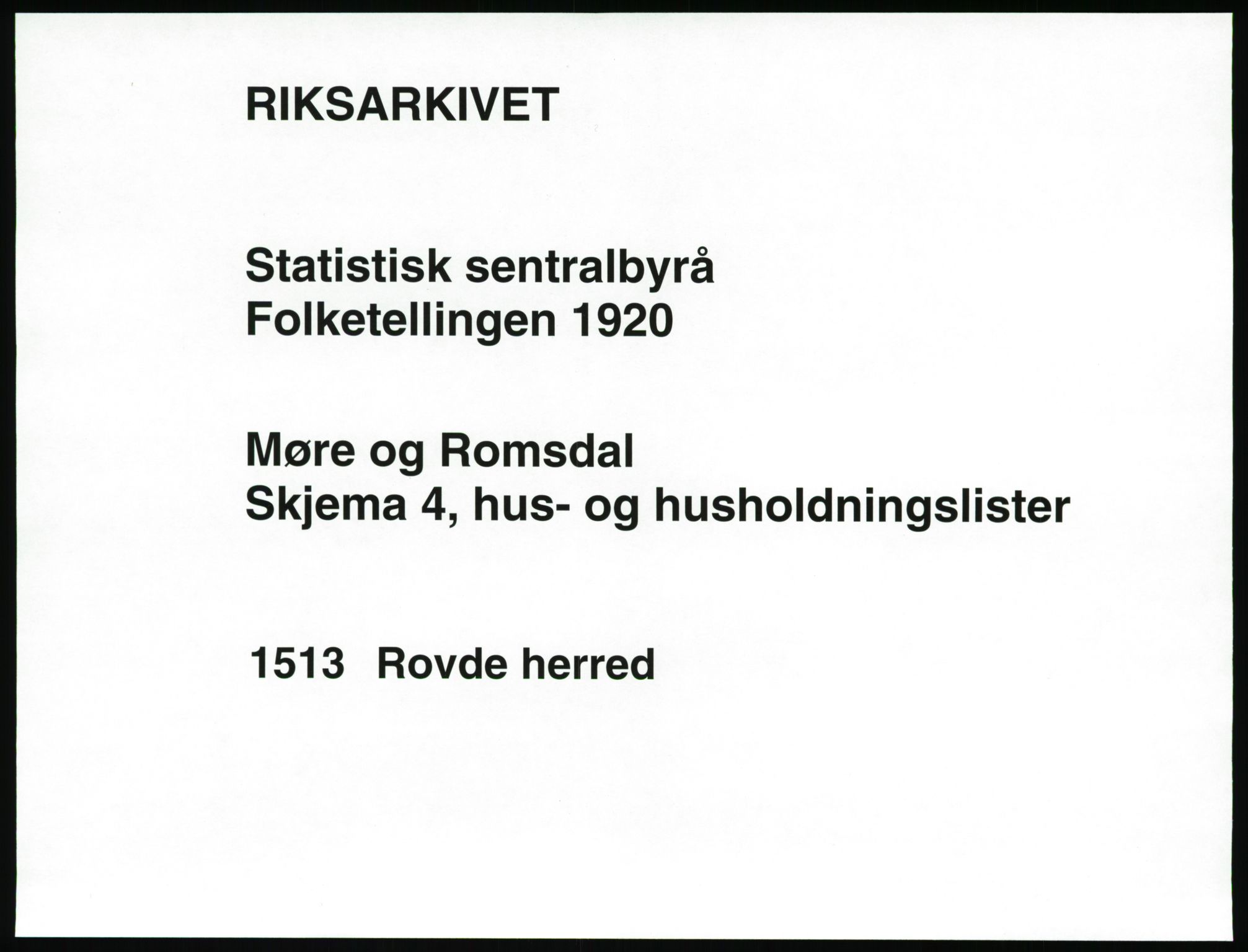 SAT, Folketelling 1920 for 1513 Rovde herred, 1920, s. 17