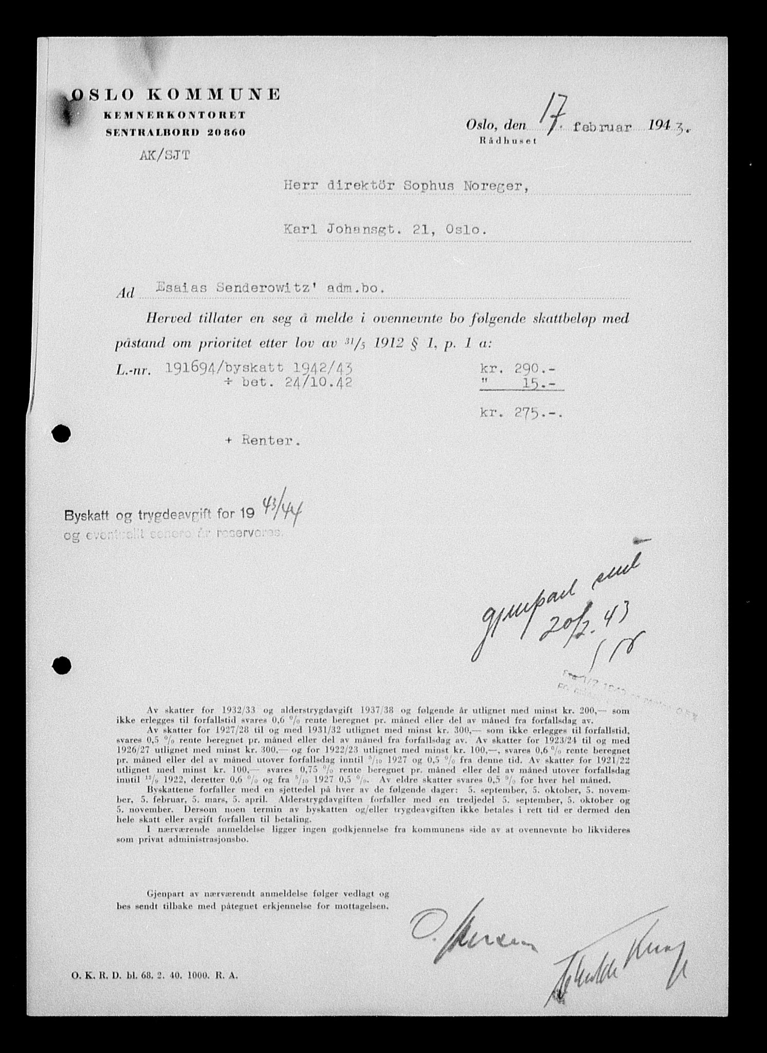 Justisdepartementet, Tilbakeføringskontoret for inndratte formuer, AV/RA-S-1564/H/Hc/Hcc/L0981: --, 1945-1947, s. 348