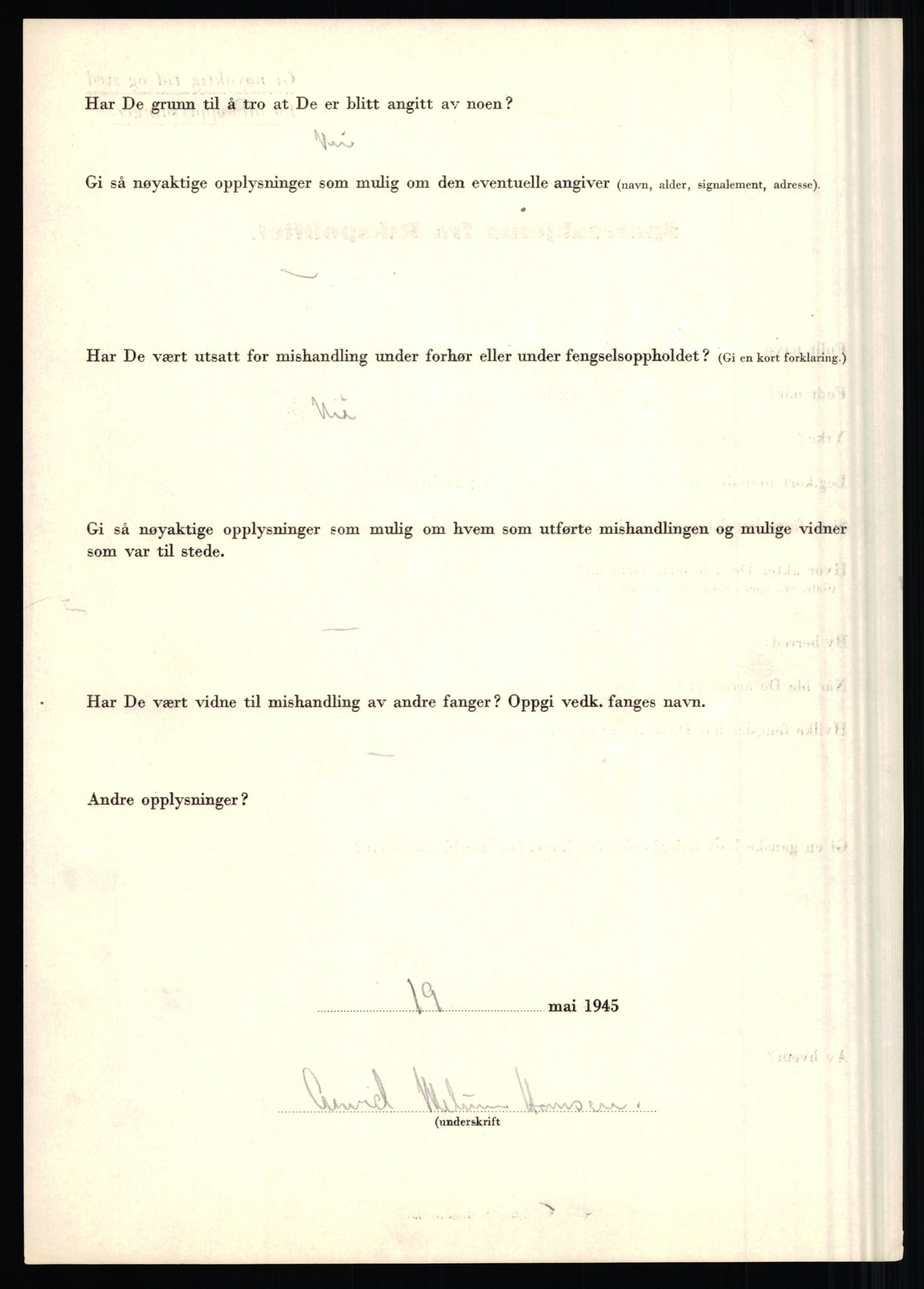 Rikspolitisjefen, AV/RA-S-1560/L/L0006: Hansen, Adolf Boye - Hemstad, Gunnar, 1940-1945, s. 52