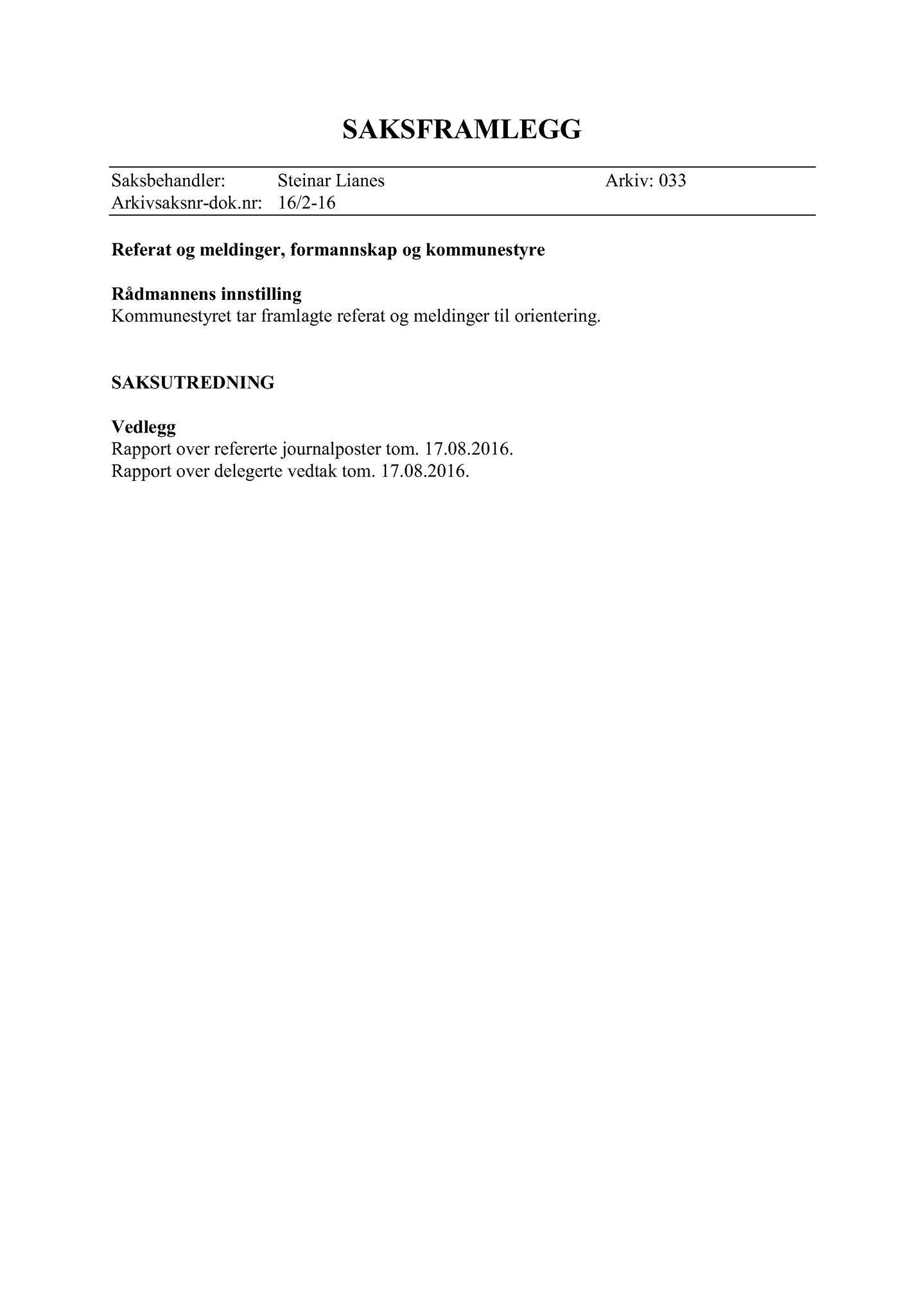 Klæbu Kommune, TRKO/KK/02-FS/L009: Formannsskapet - Møtedokumenter, 2016, s. 1269