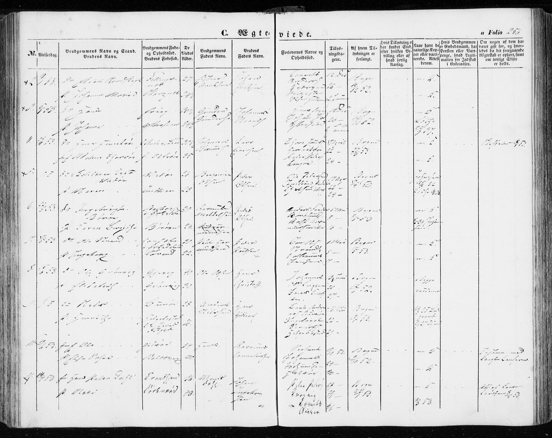 Ministerialprotokoller, klokkerbøker og fødselsregistre - Sør-Trøndelag, SAT/A-1456/634/L0530: Ministerialbok nr. 634A06, 1852-1860, s. 256
