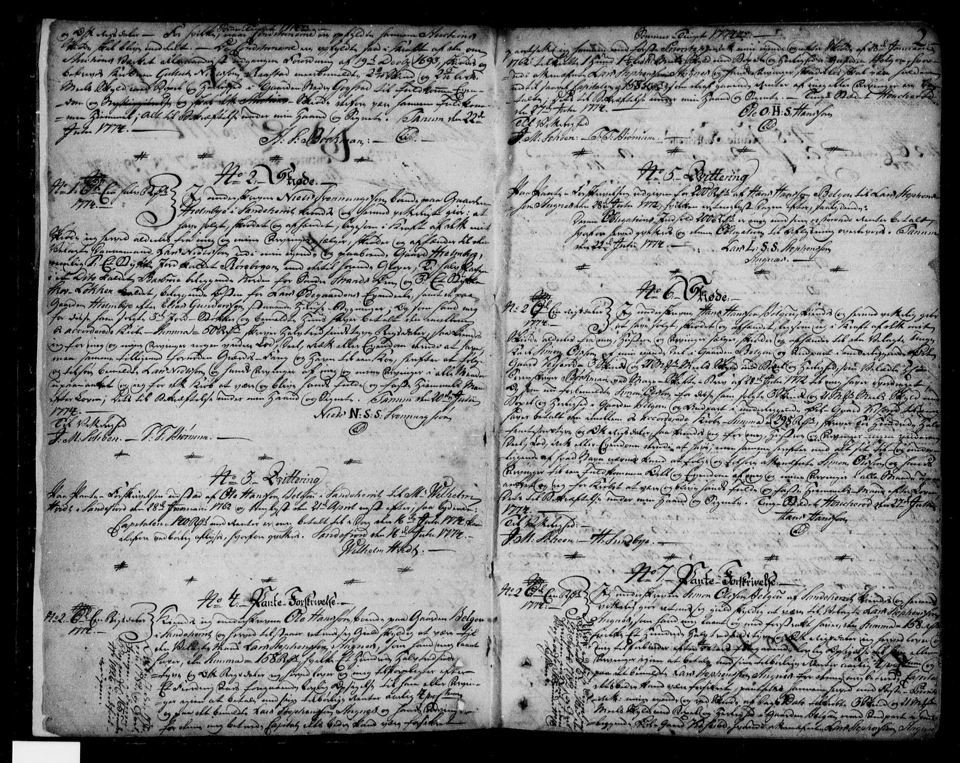 Larvik sorenskriveri, SAKO/A-83/G/Ga/Gab/L0002: Pantebok nr. II 2, 1774-1795, s. 2