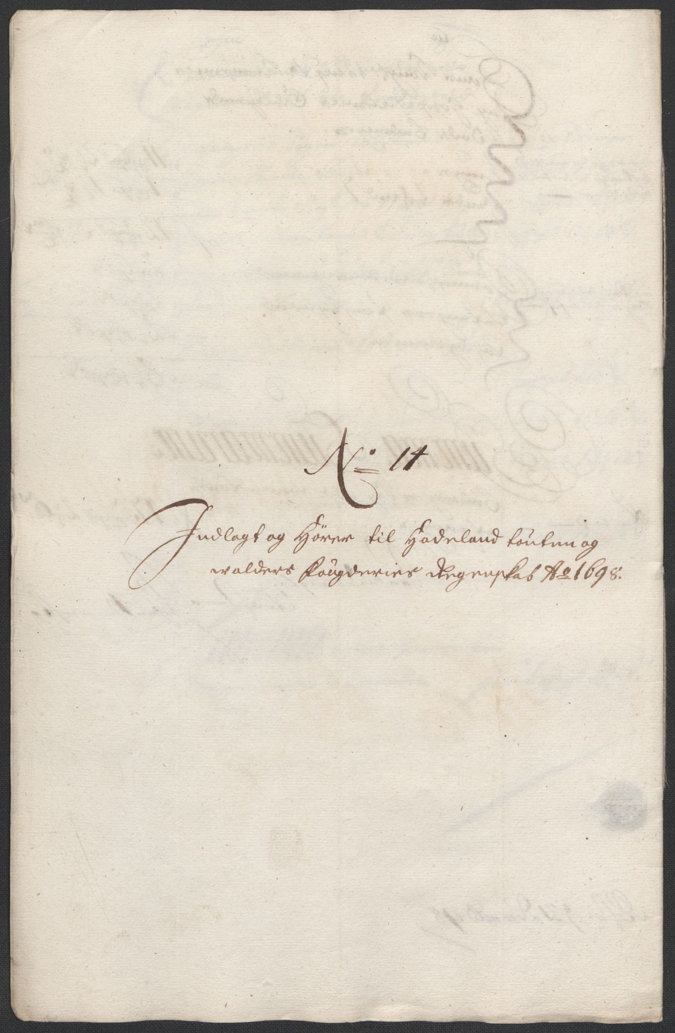 Rentekammeret inntil 1814, Reviderte regnskaper, Fogderegnskap, RA/EA-4092/R18/L1296: Fogderegnskap Hadeland, Toten og Valdres, 1698, s. 226