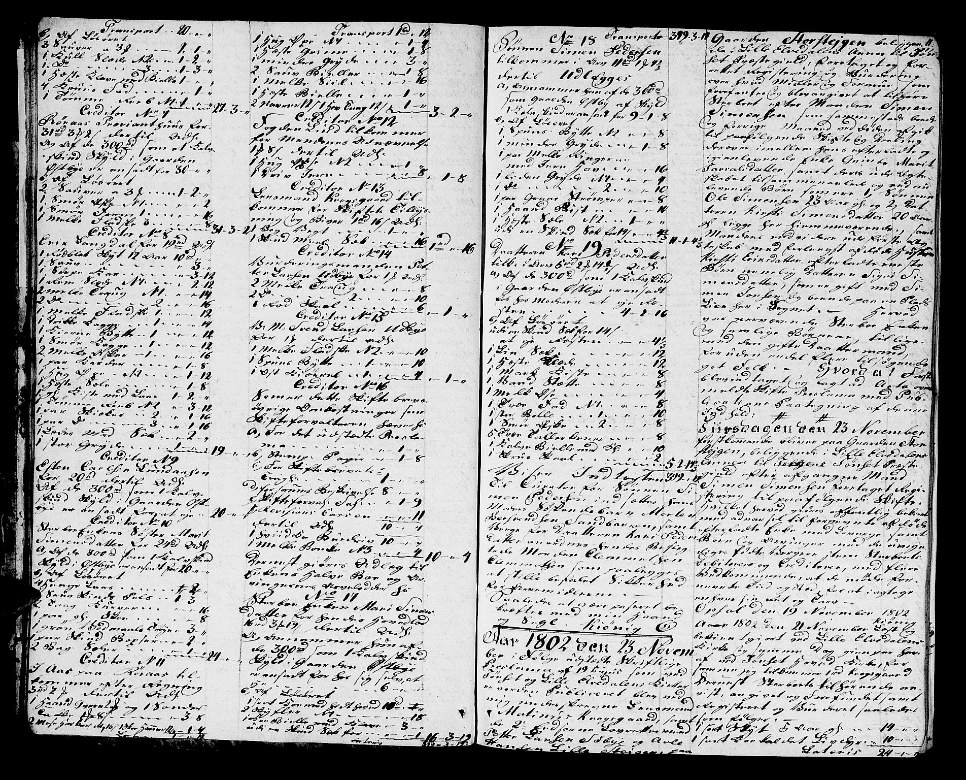Østerdalen sorenskriveri, SAH/TING-032/J/Ja/L0009: Skifteprotokoll, 1803-1806, s. 10b-11a