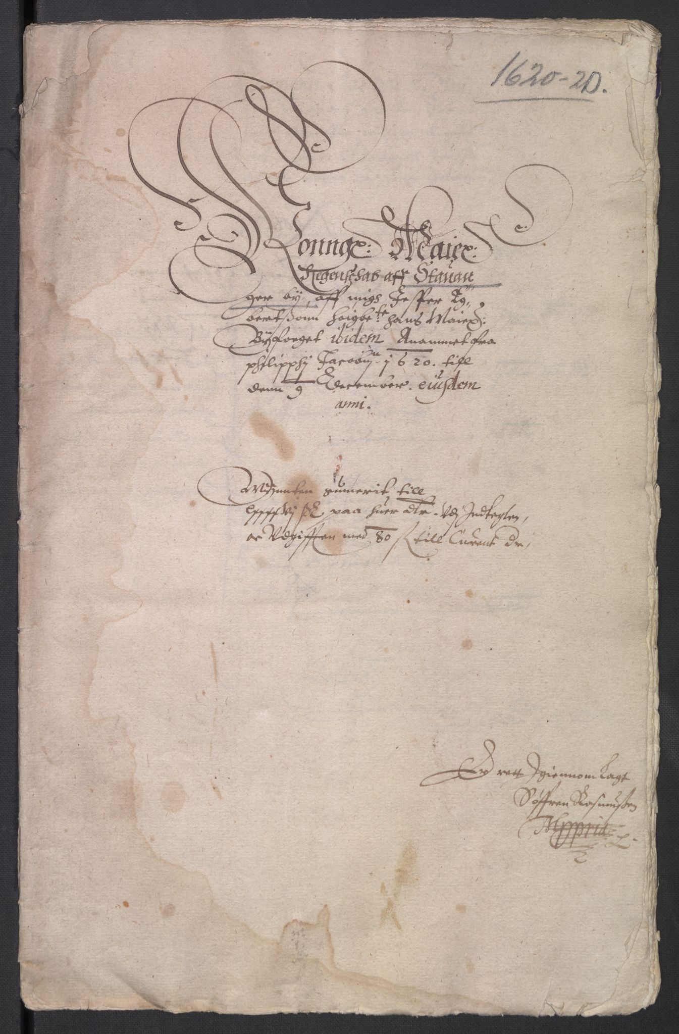 Rentekammeret inntil 1814, Reviderte regnskaper, Byregnskaper, AV/RA-EA-4066/R/Ro/L0297: [O1] By- og tollregnskap, 1602-1624, s. 290