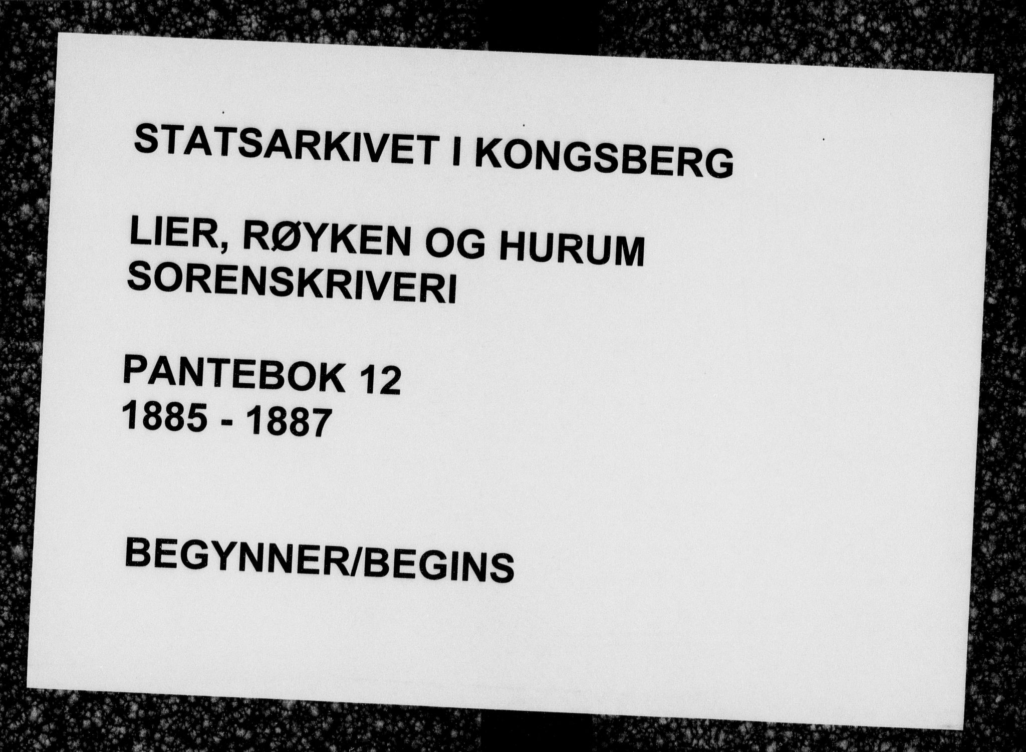 Lier, Røyken og Hurum sorenskriveri, SAKO/A-89/G/Ga/Gab/L0012: Pantebok nr. 12, 1885-1887