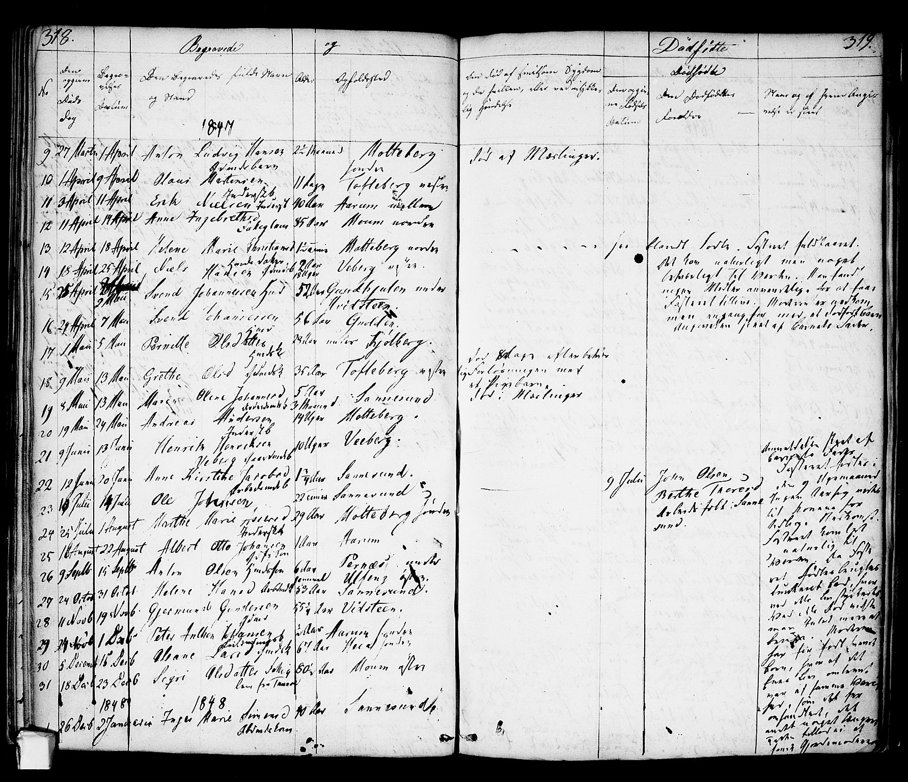 Borge prestekontor Kirkebøker, AV/SAO-A-10903/F/Fa/L0004: Ministerialbok nr. I 4, 1836-1848, s. 318-319