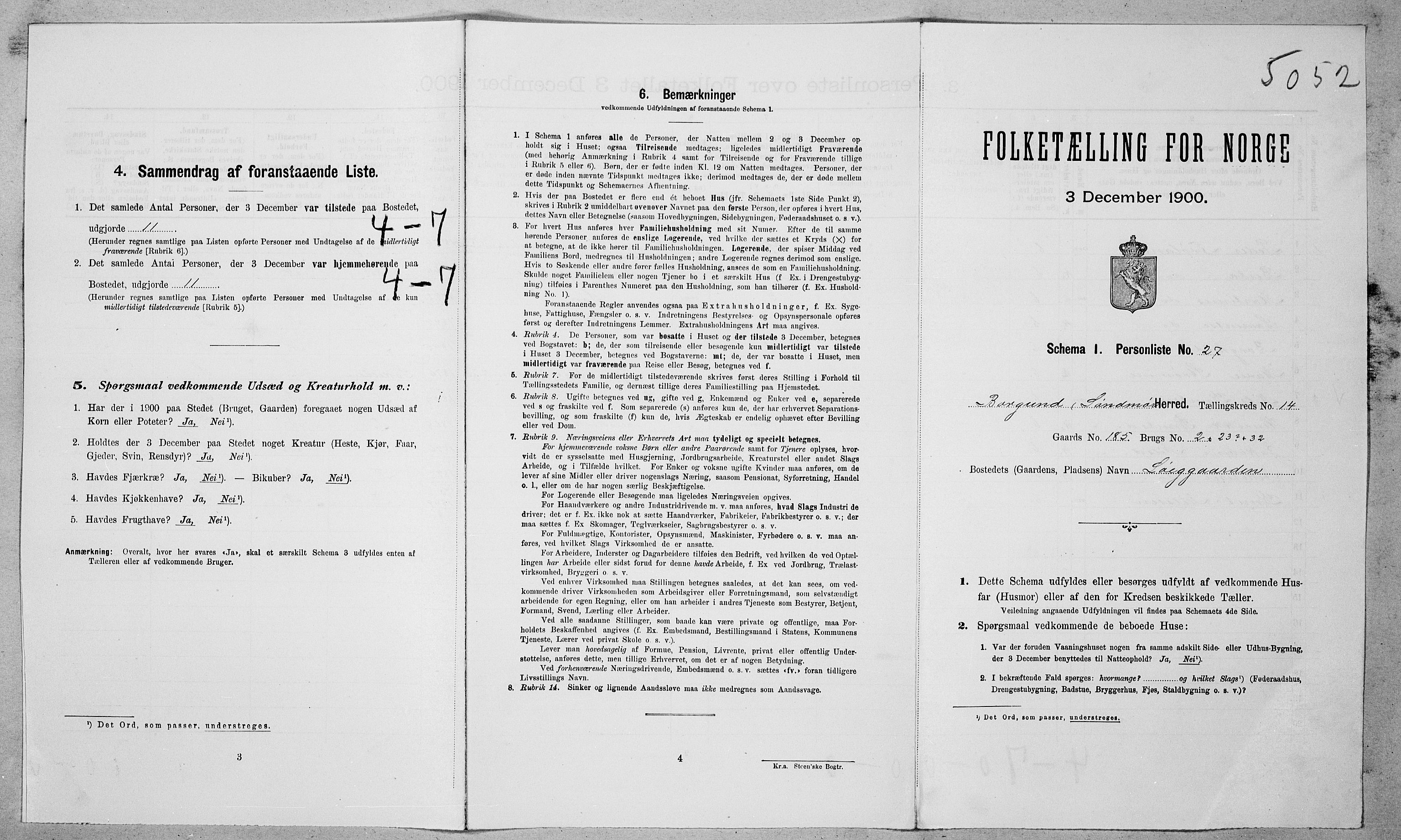 SAT, Folketelling 1900 for 1531 Borgund herred, 1900, s. 1522