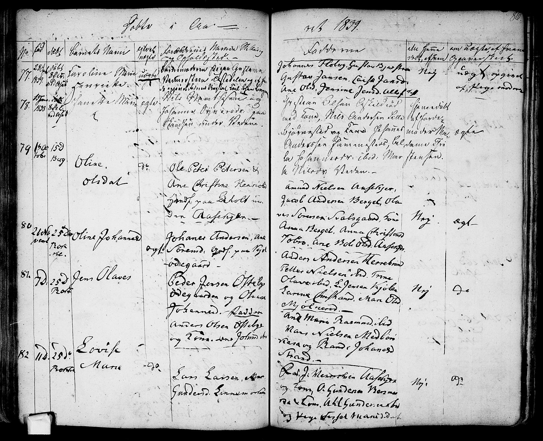 Berg prestekontor Kirkebøker, AV/SAO-A-10902/F/Fa/L0003: Ministerialbok nr. I 3, 1832-1842, s. 86
