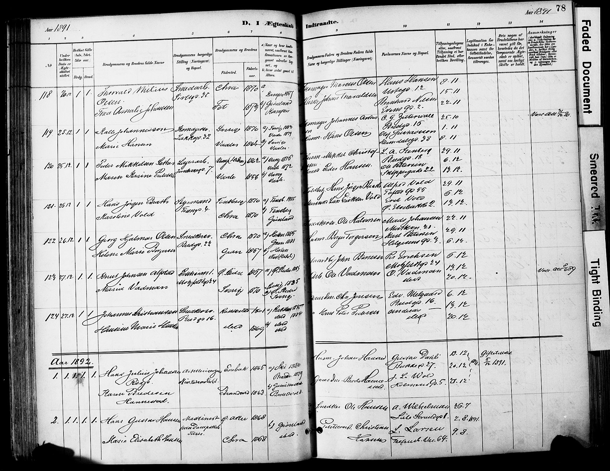 Grønland prestekontor Kirkebøker, AV/SAO-A-10848/F/Fa/L0013: Ministerialbok nr. 13, 1887-1906, s. 78