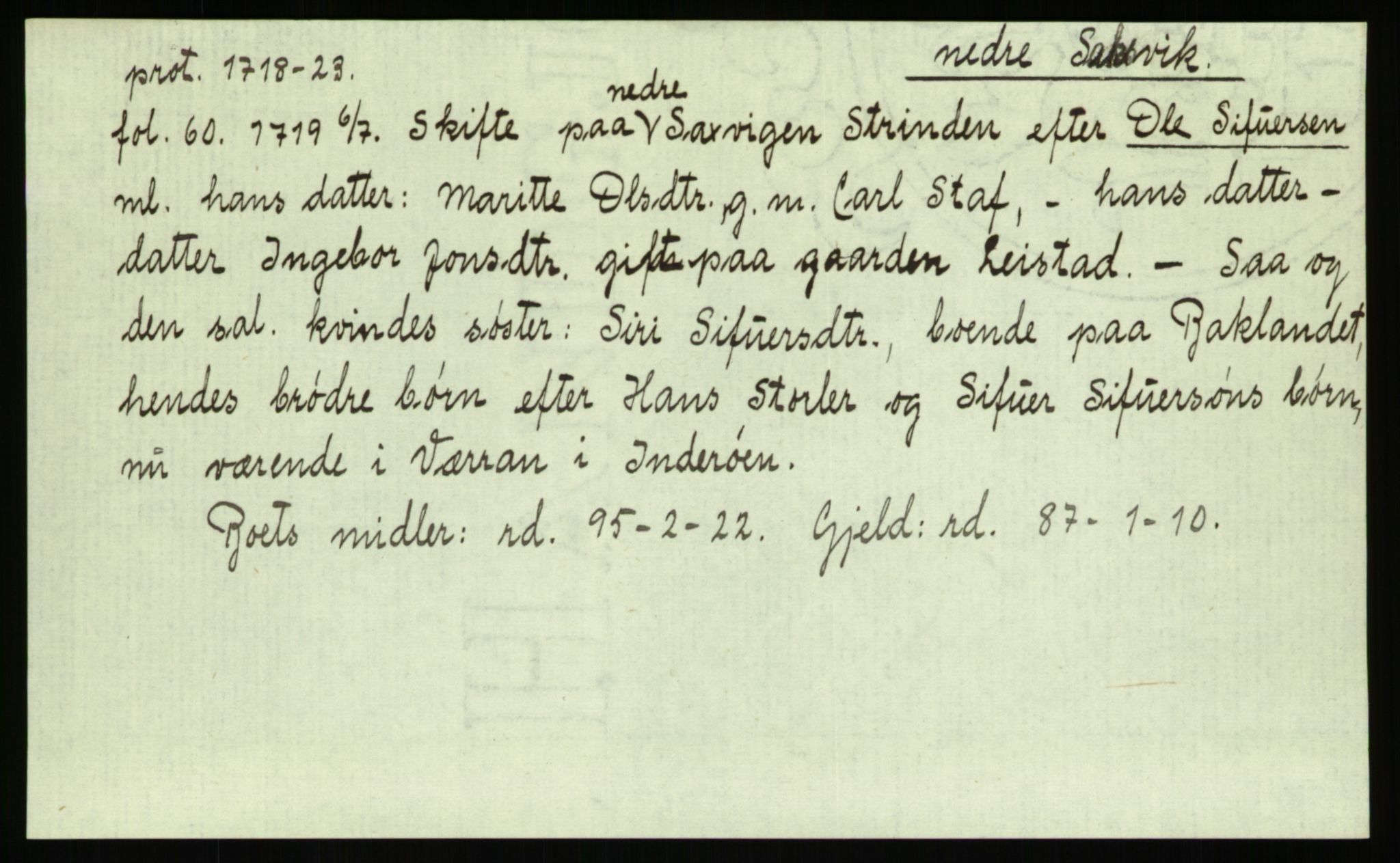Strinda og Selbu sorenskriveri, SAT/A-0015/3, 1700-1766, s. 1183