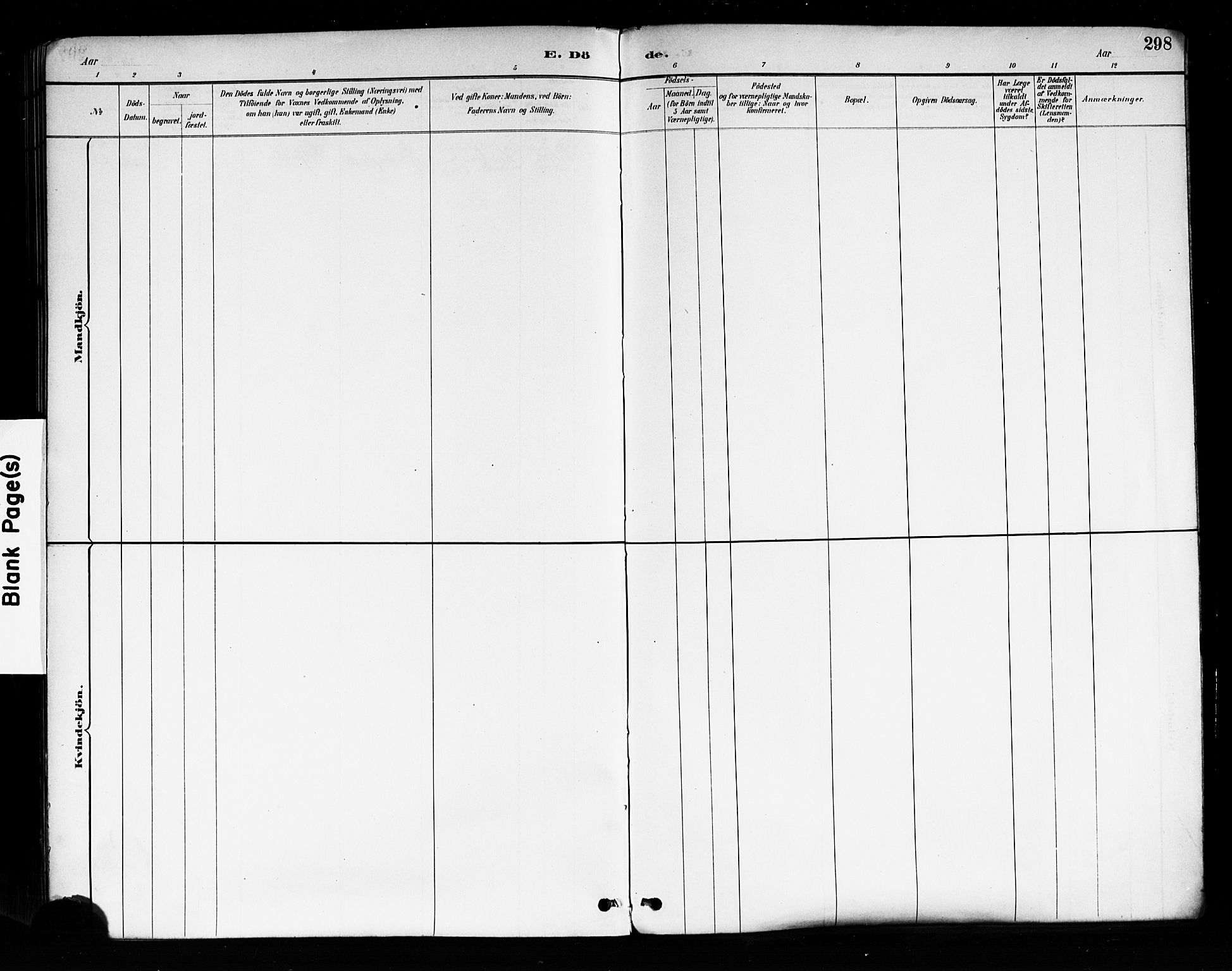 Trefoldighet prestekontor Kirkebøker, AV/SAO-A-10882/F/Fd/L0003: Ministerialbok nr. IV 3, 1885-1896, s. 298