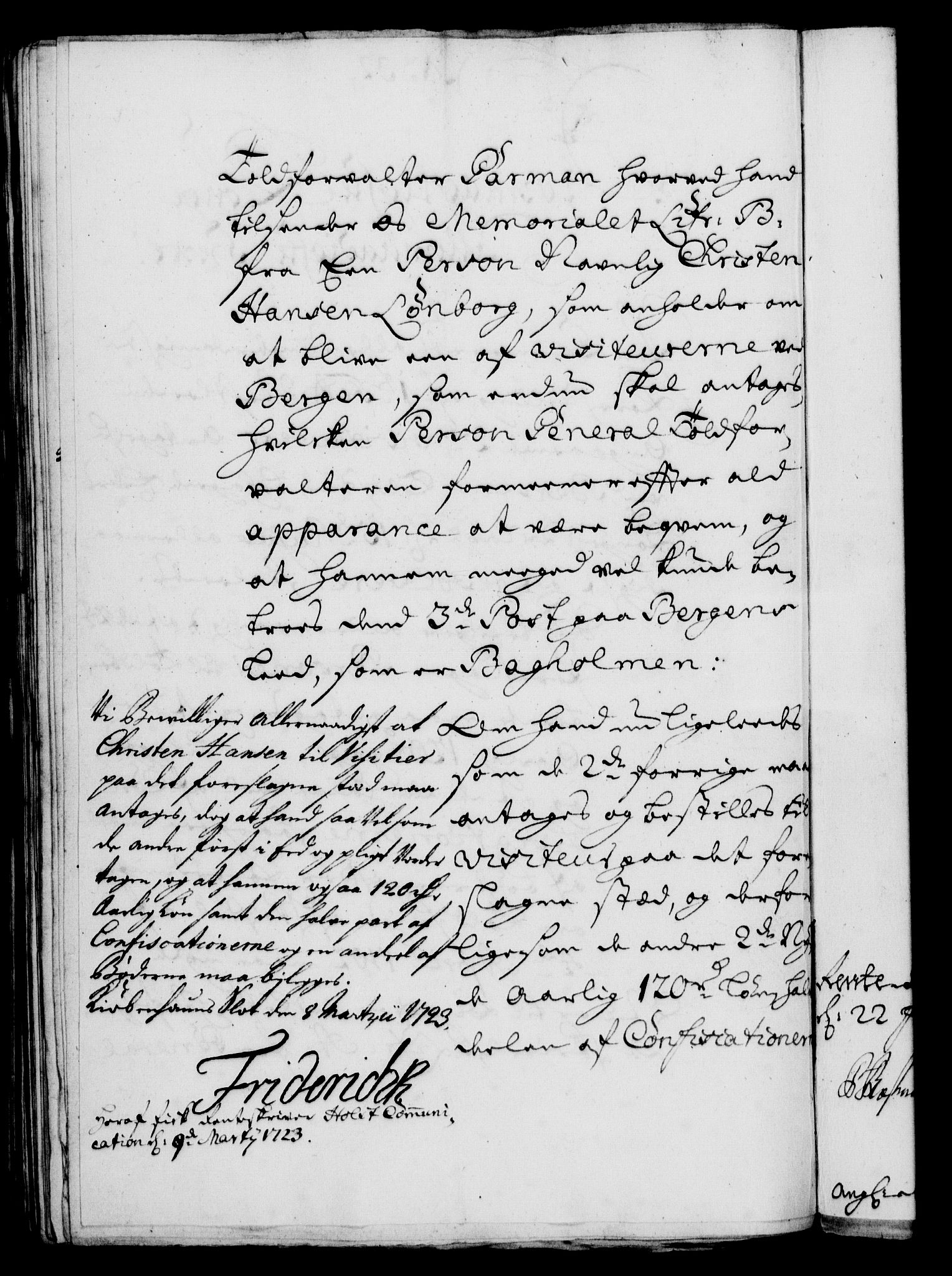 Rentekammeret, Kammerkanselliet, AV/RA-EA-3111/G/Gf/Gfa/L0006: Norsk relasjons- og resolusjonsprotokoll (merket RK 52.6), 1723, s. 265