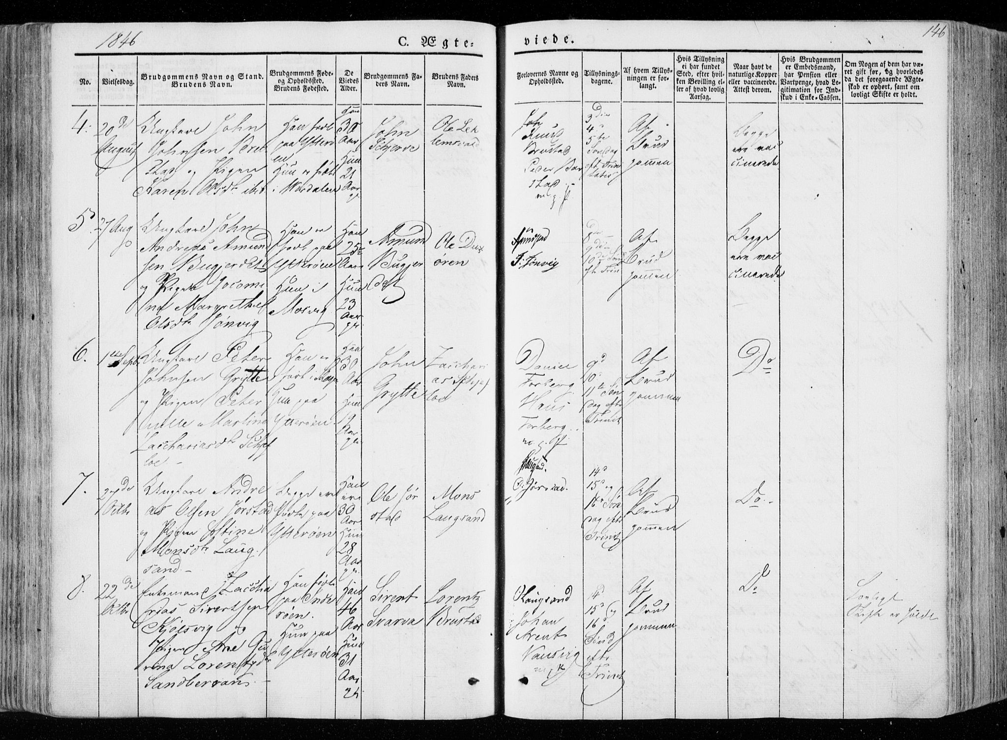 Ministerialprotokoller, klokkerbøker og fødselsregistre - Nord-Trøndelag, AV/SAT-A-1458/722/L0218: Ministerialbok nr. 722A05, 1843-1868, s. 146