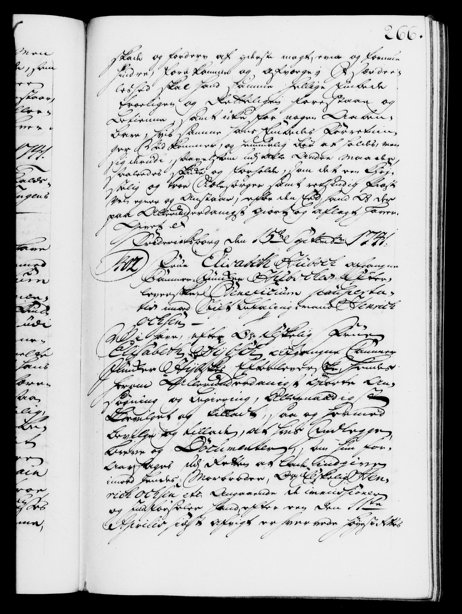 Danske Kanselli 1572-1799, AV/RA-EA-3023/F/Fc/Fca/Fcaa/L0032: Norske registre, 1741-1742, s. 266a