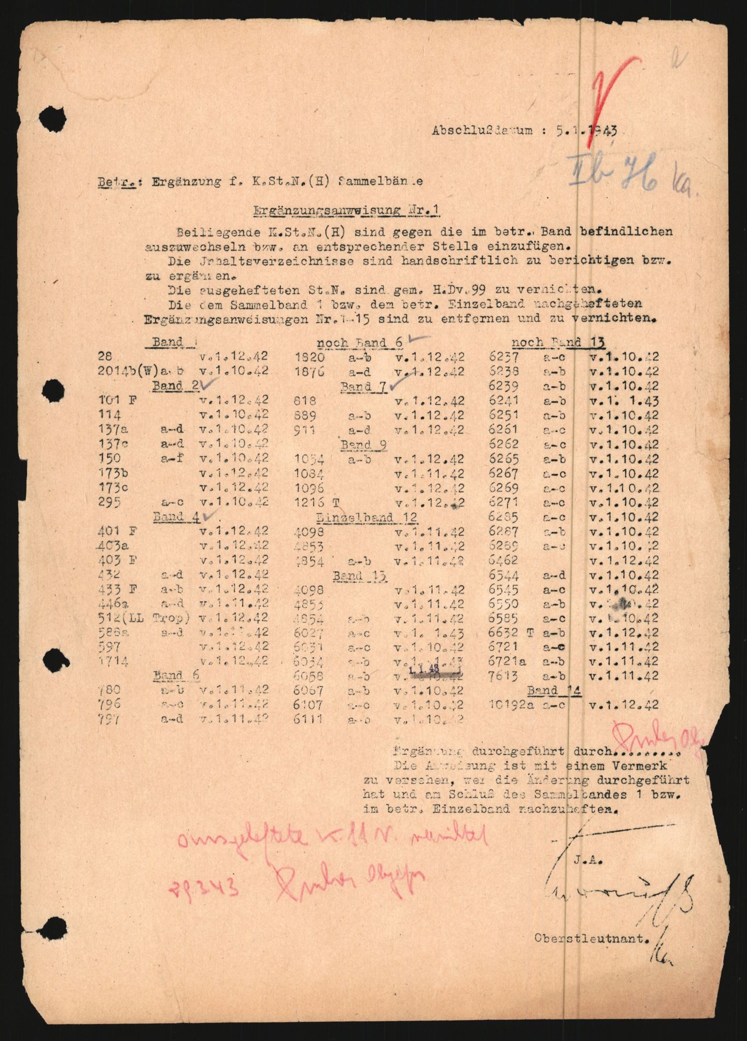 Forsvarets Overkommando. 2 kontor. Arkiv 11.4. Spredte tyske arkivsaker, AV/RA-RAFA-7031/D/Dar/Dara/L0020: Kriegsstärkenachweisungen, 1943-1945, s. 467