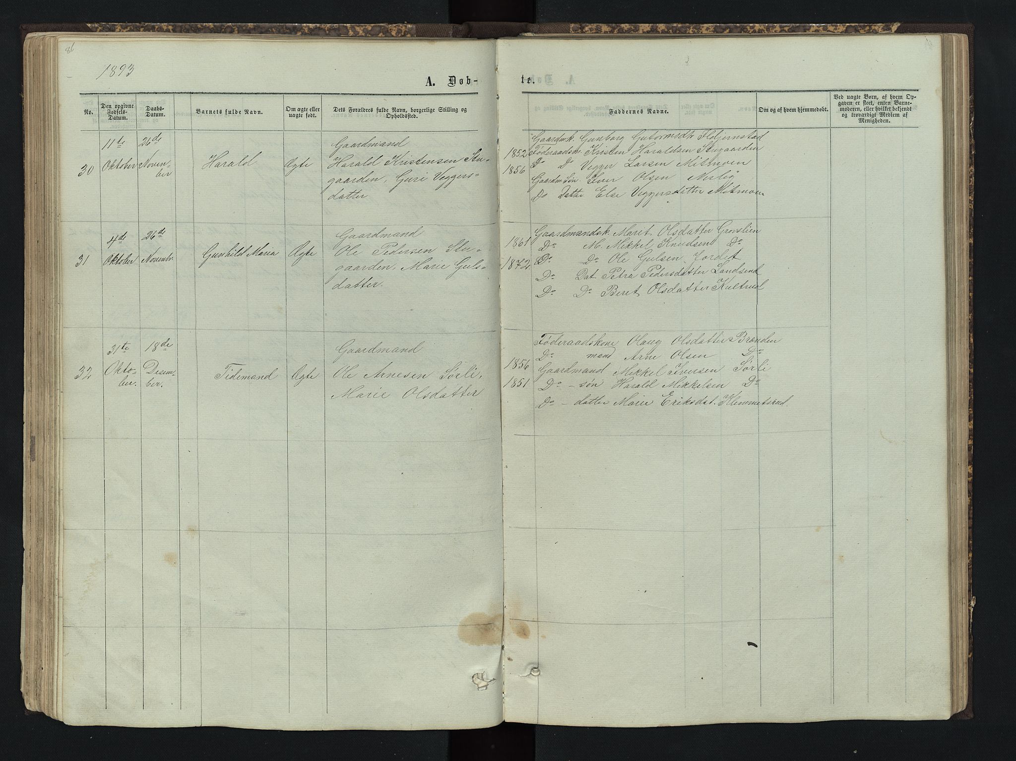 Sør-Aurdal prestekontor, AV/SAH-PREST-128/H/Ha/Hab/L0004: Klokkerbok nr. 4, 1865-1893, s. 86