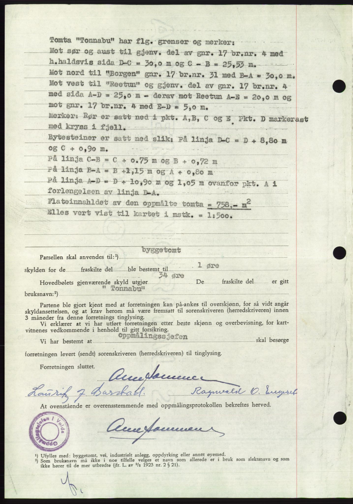 Søre Sunnmøre sorenskriveri, AV/SAT-A-4122/1/2/2C/L0104: Pantebok nr. 30A, 1956-1956, Dagboknr: 2113/1956