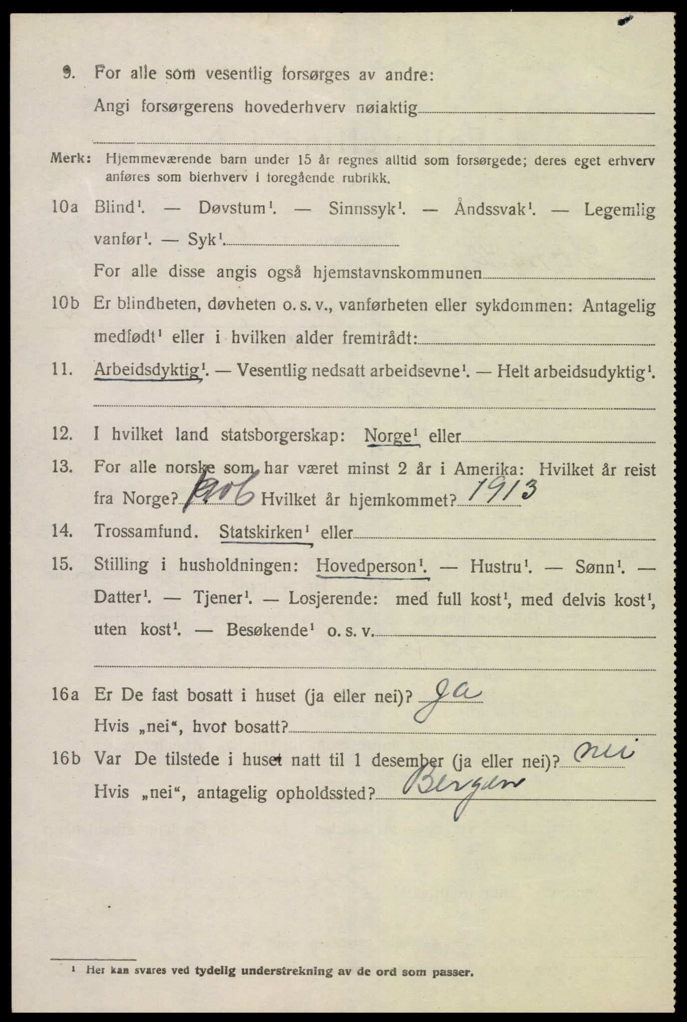 SAK, Folketelling 1920 for 1032 Lyngdal herred, 1920, s. 2302