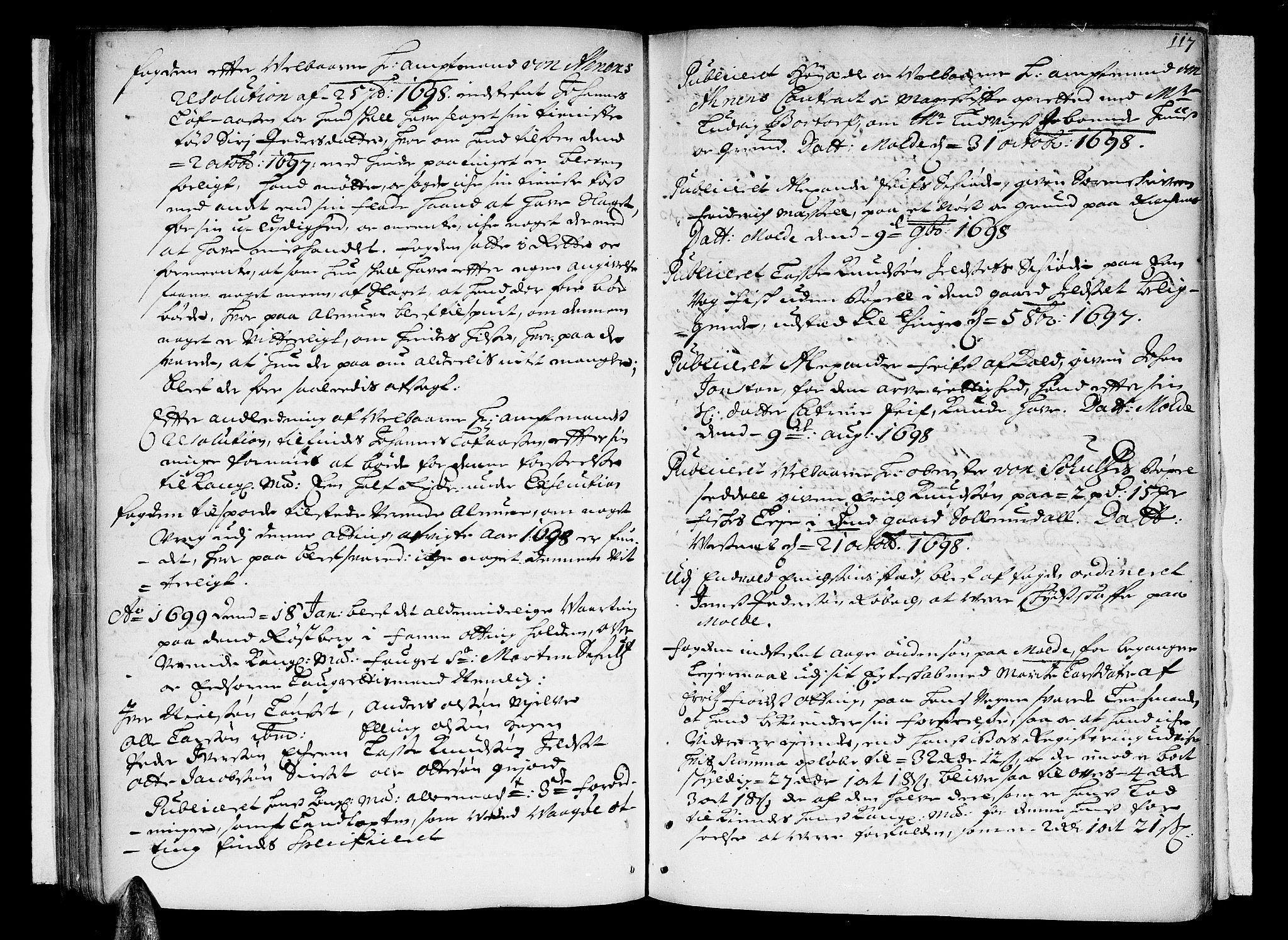 Romsdal sorenskriveri, AV/SAT-A-4149/1/1/1A/L0003: Tingbok, 1694-1699, s. 116b-117a