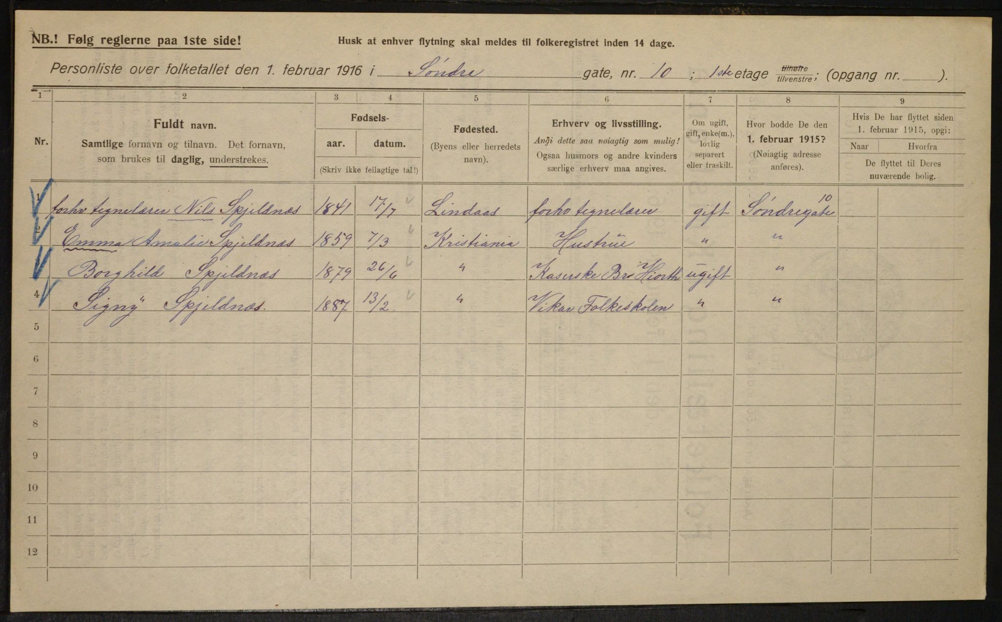 OBA, Kommunal folketelling 1.2.1916 for Kristiania, 1916, s. 109389