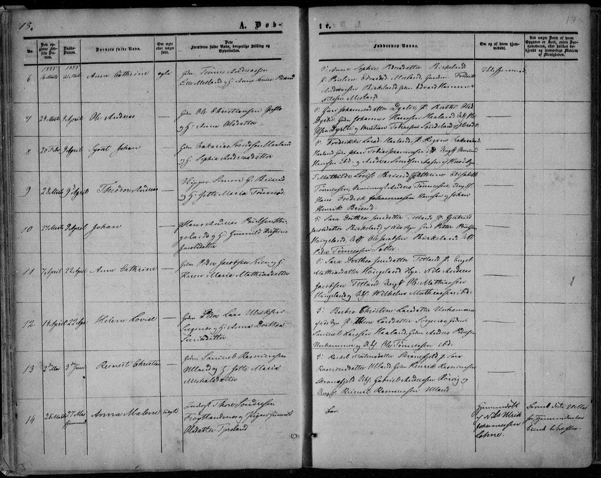 Kvinesdal sokneprestkontor, AV/SAK-1111-0026/F/Fa/Faa/L0002: Ministerialbok nr. A 2, 1850-1876, s. 18
