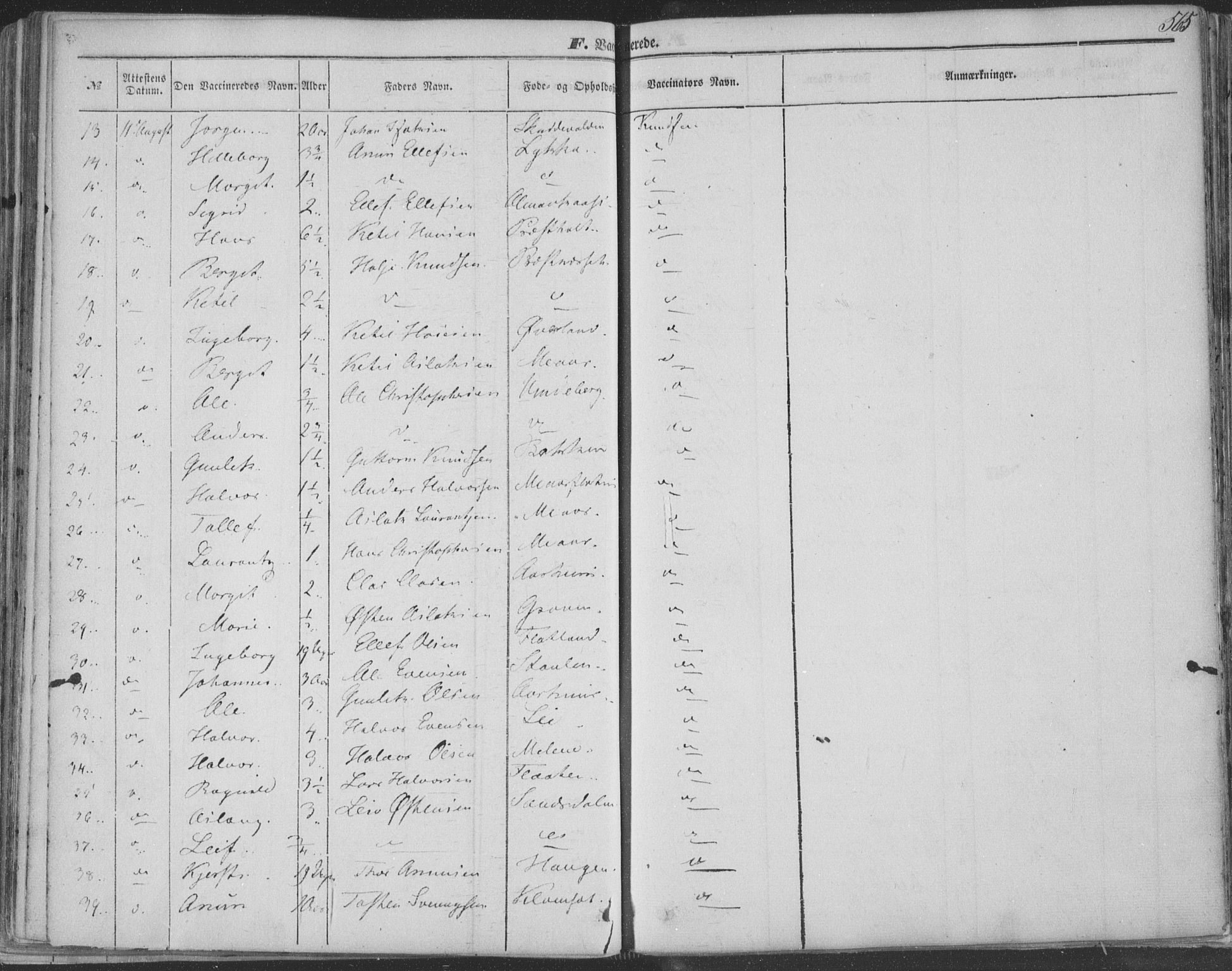 Seljord kirkebøker, SAKO/A-20/F/Fa/L012b: Ministerialbok nr. I 12B, 1850-1865, s. 565