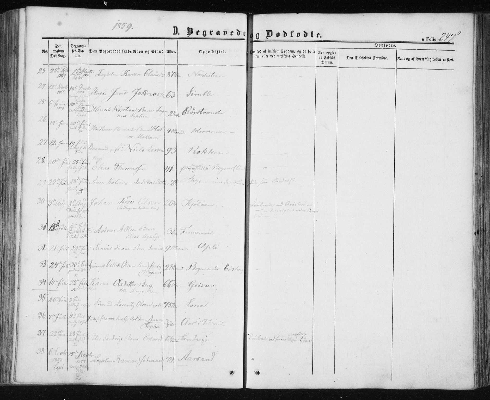 Ministerialprotokoller, klokkerbøker og fødselsregistre - Nord-Trøndelag, SAT/A-1458/780/L0641: Ministerialbok nr. 780A06, 1857-1874, s. 247