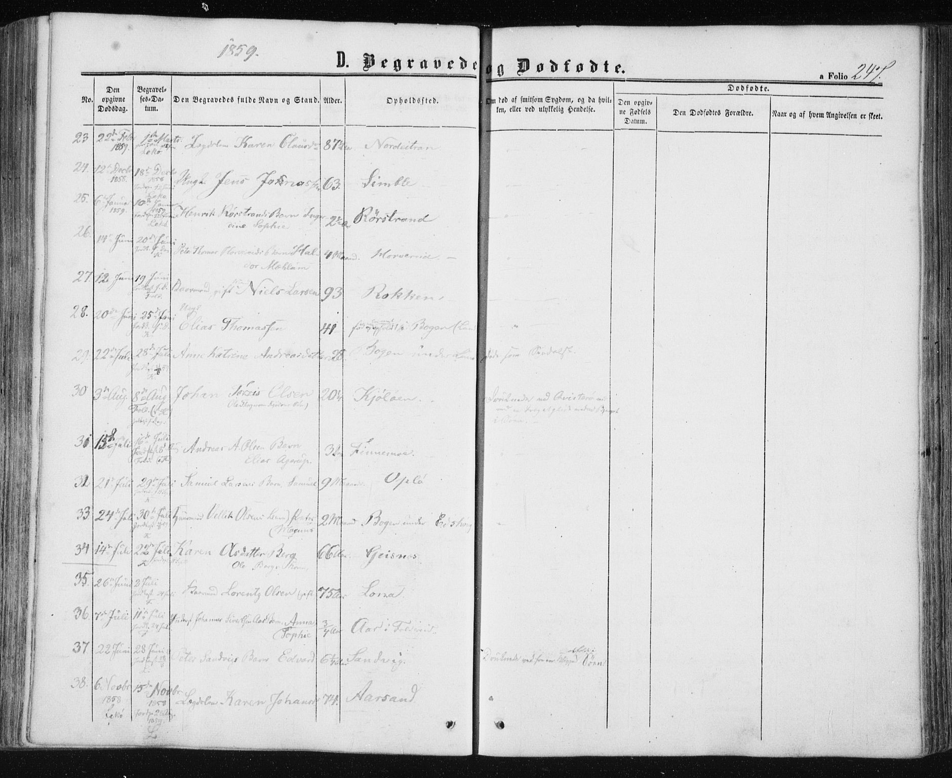 Ministerialprotokoller, klokkerbøker og fødselsregistre - Nord-Trøndelag, AV/SAT-A-1458/780/L0641: Ministerialbok nr. 780A06, 1857-1874, s. 247