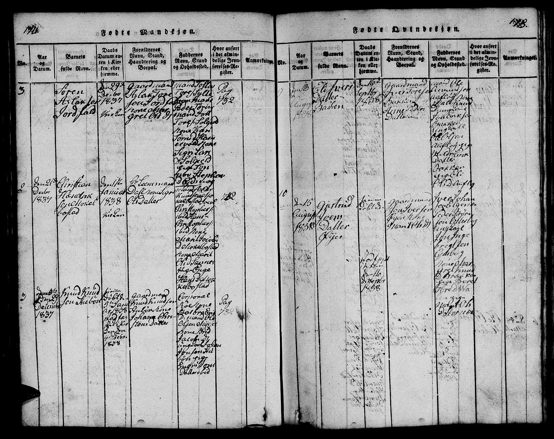 Ministerialprotokoller, klokkerbøker og fødselsregistre - Møre og Romsdal, AV/SAT-A-1454/551/L0629: Klokkerbok nr. 551C01, 1818-1839, s. 174-175