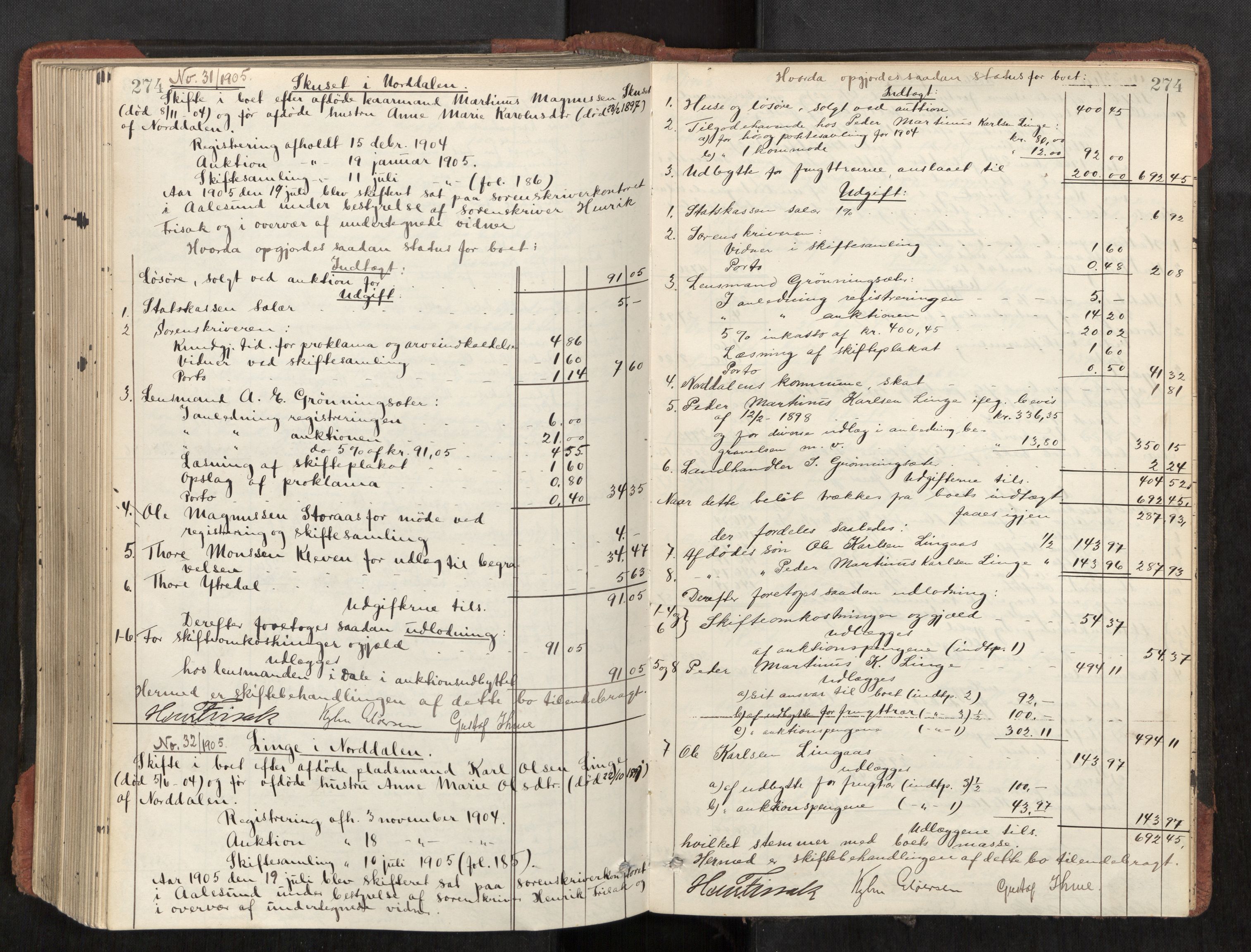 Nordre Sunnmøre sorenskriveri, AV/SAT-A-0006/1/3/3A/L0023: Skiftesluttningsprotokoll 4, 1898-1905, s. 274