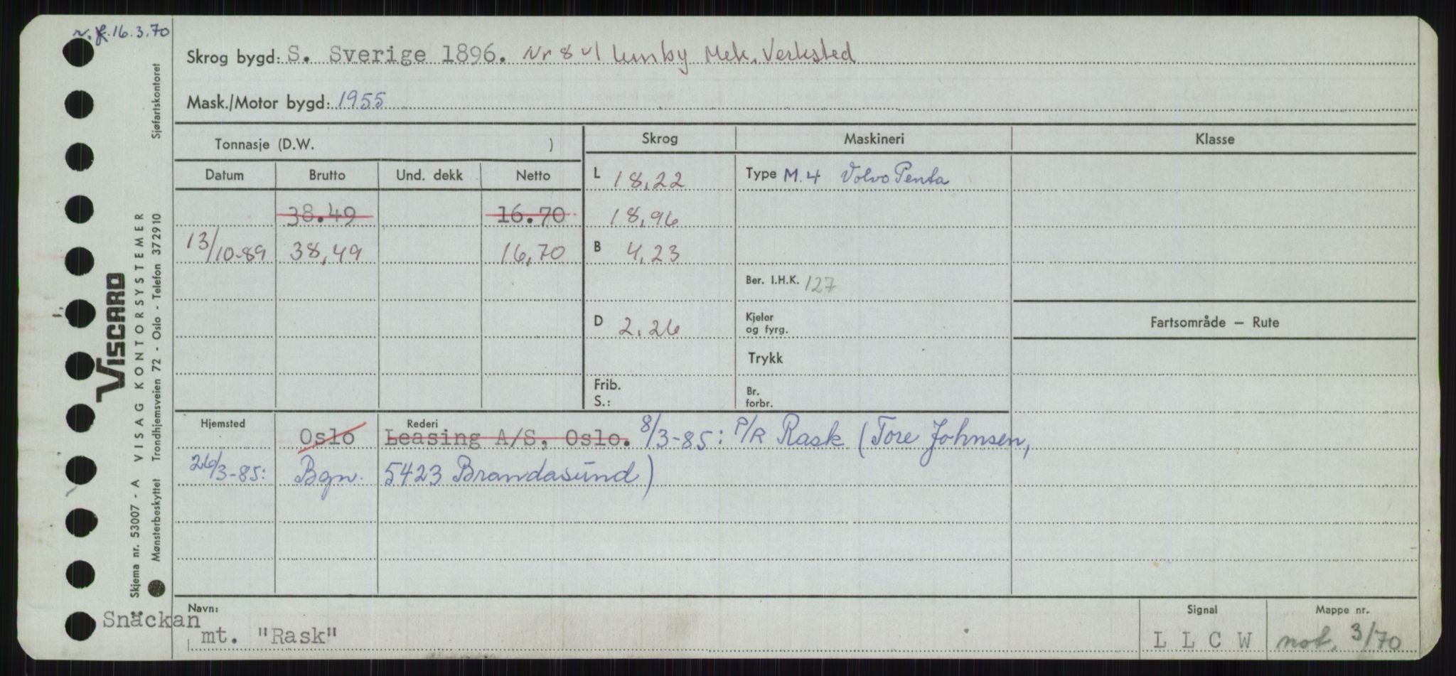 Sjøfartsdirektoratet med forløpere, Skipsmålingen, RA/S-1627/H/Ha/L0004/0002: Fartøy, Mas-R / Fartøy, Odin-R, s. 557