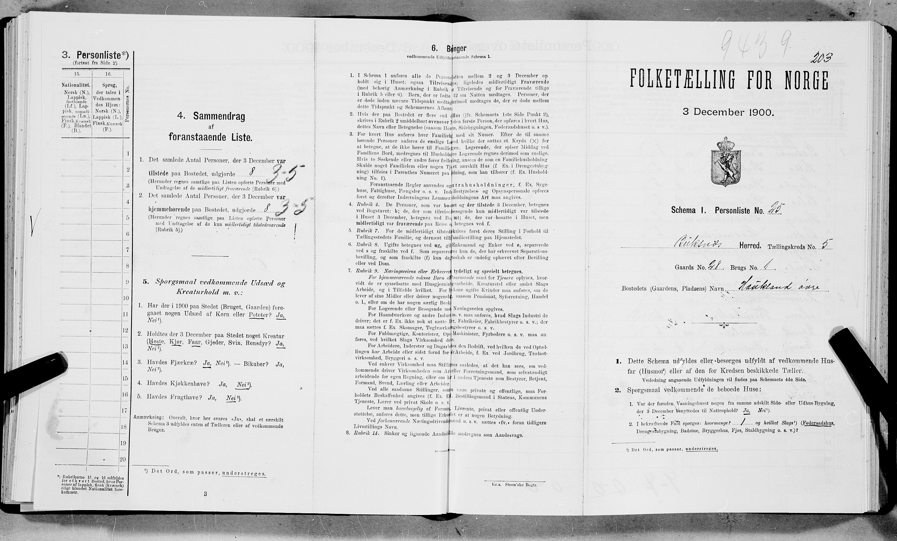 SAT, Folketelling 1900 for 1860 Buksnes herred, 1900, s. 671