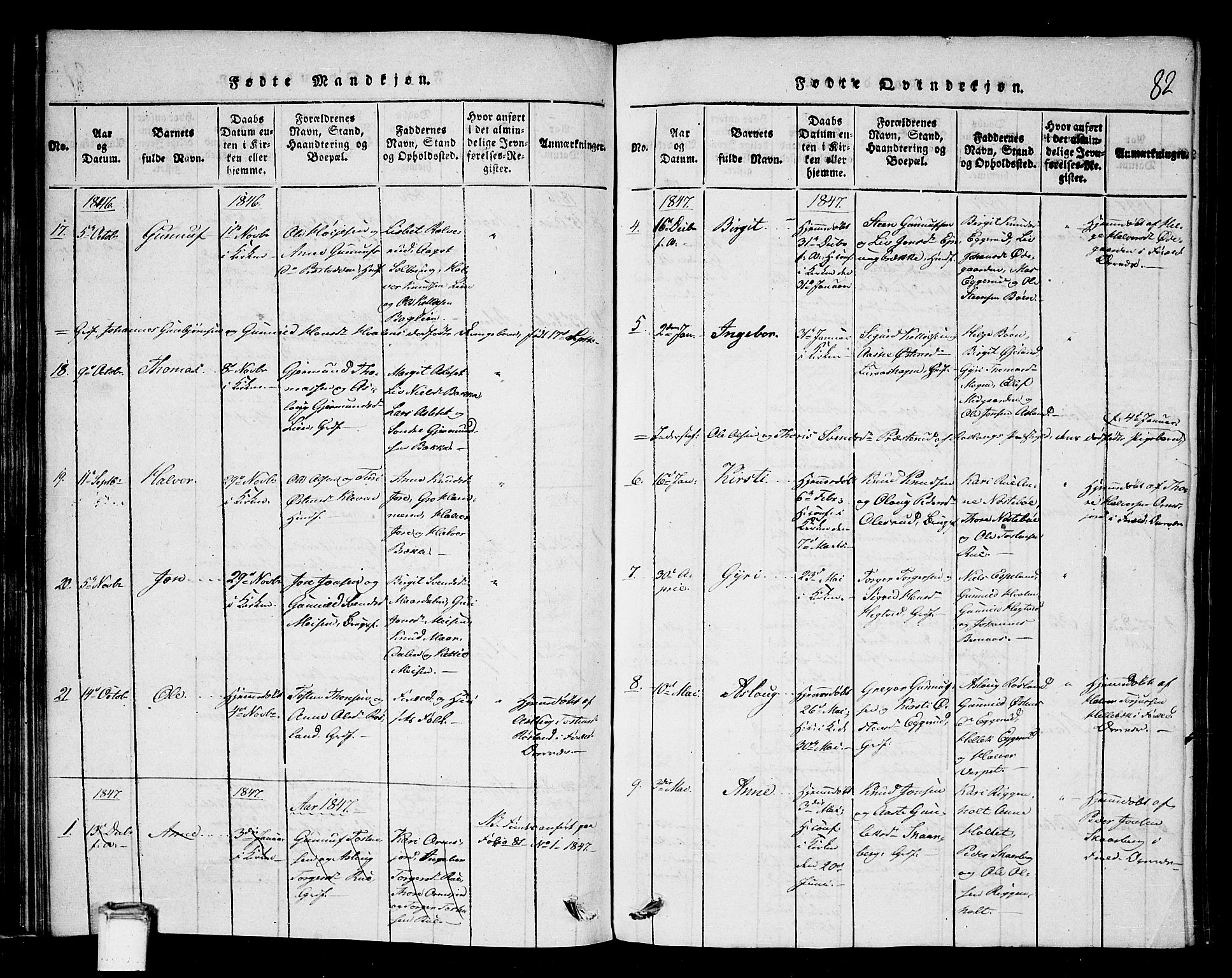 Tinn kirkebøker, AV/SAKO-A-308/G/Gb/L0001: Klokkerbok nr. II 1 /2, 1837-1850, s. 82