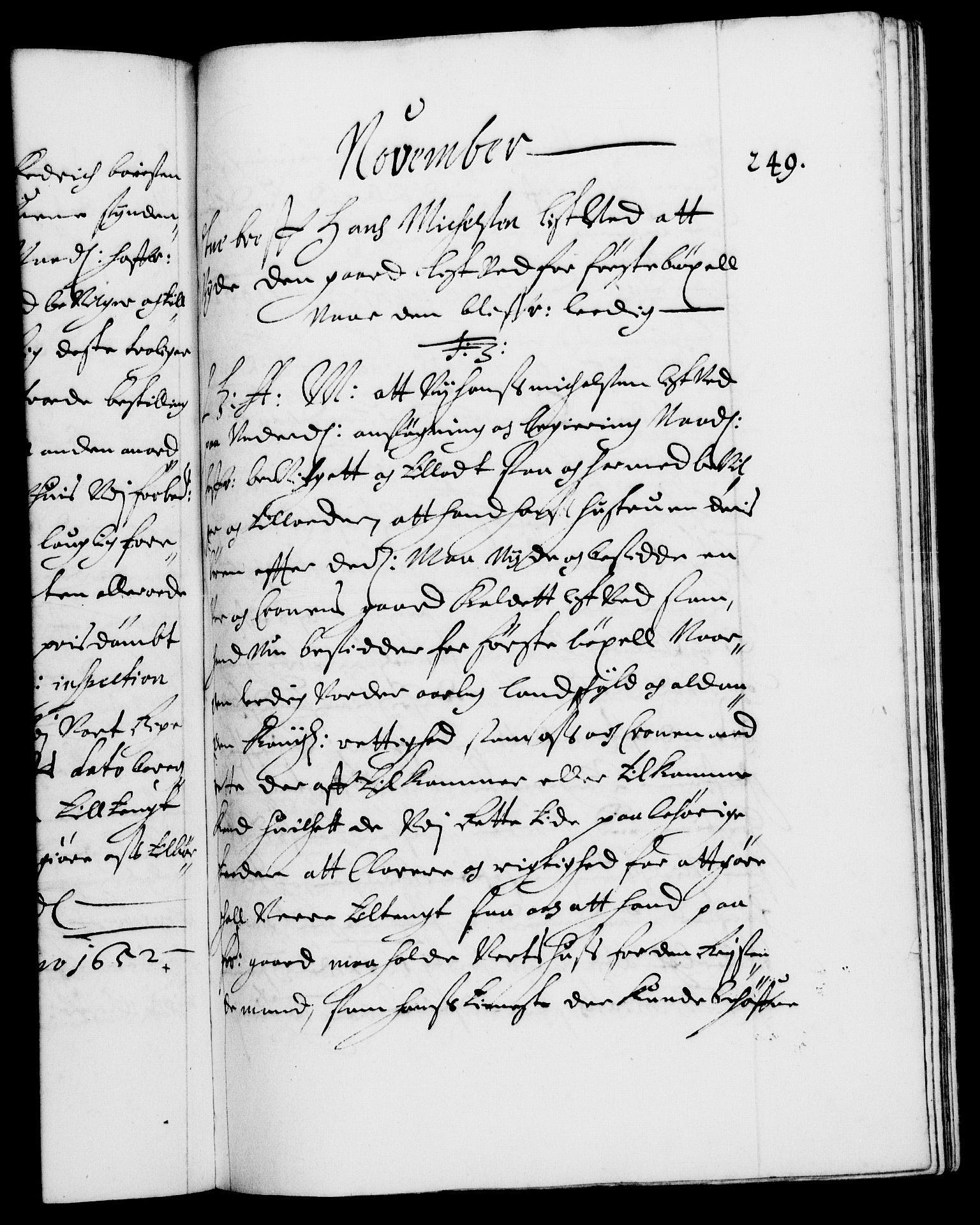 Danske Kanselli 1572-1799, RA/EA-3023/F/Fc/Fca/Fcaa/L0008: Norske registre (mikrofilm), 1651-1656, s. 249a
